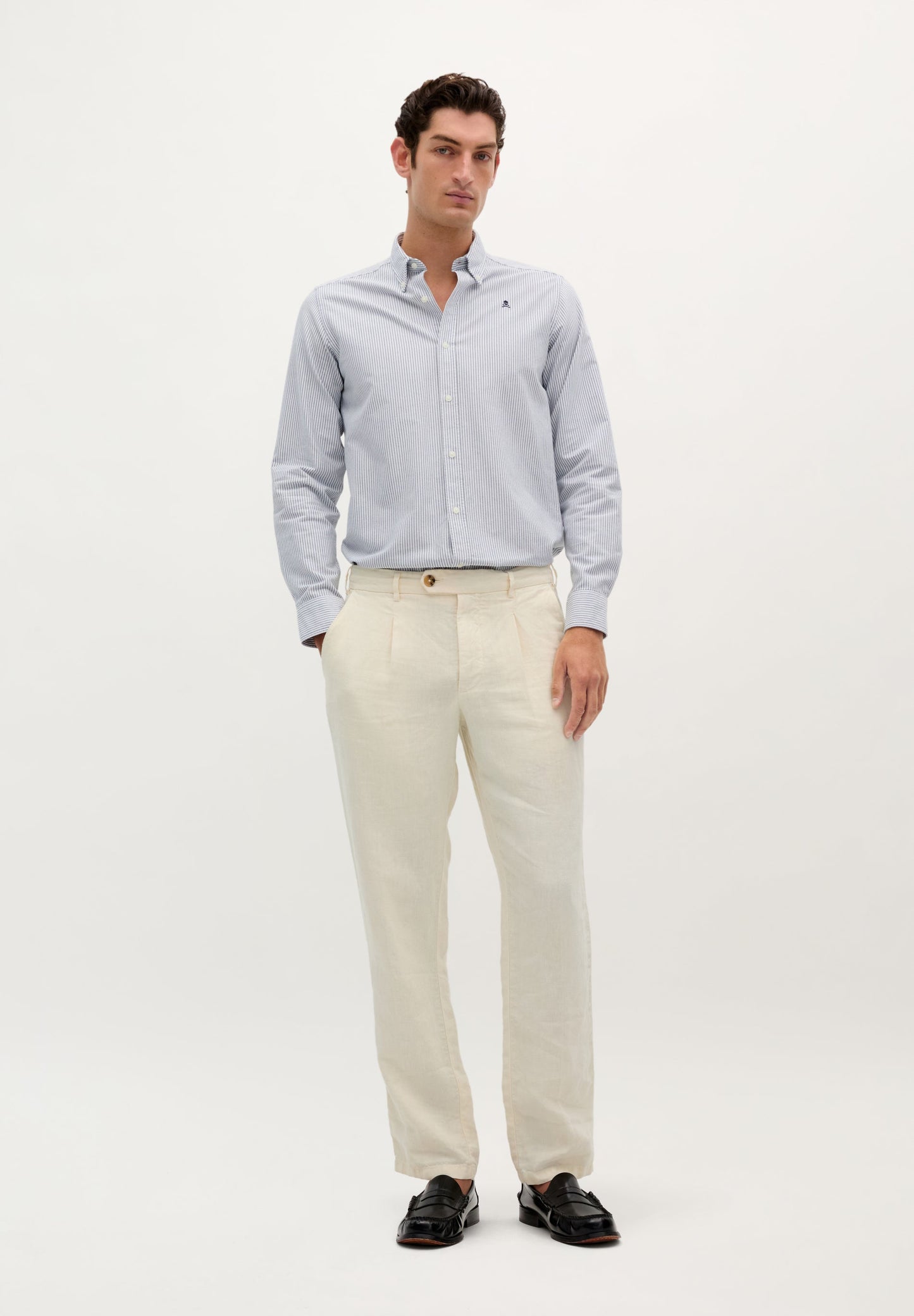CAMISA OXFORD CALAVERA CONTRASTE