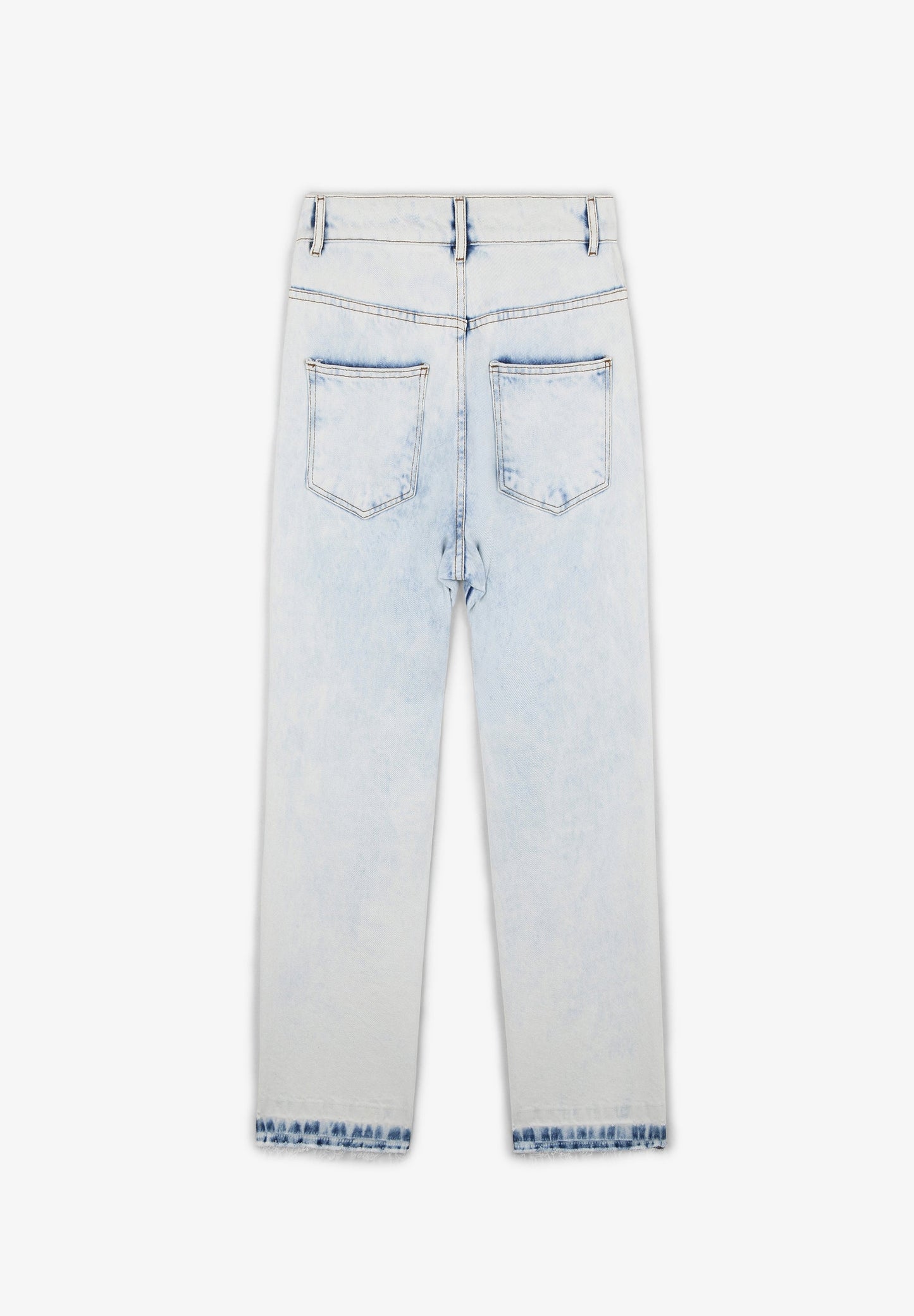 FADED DENIM TROUSERS