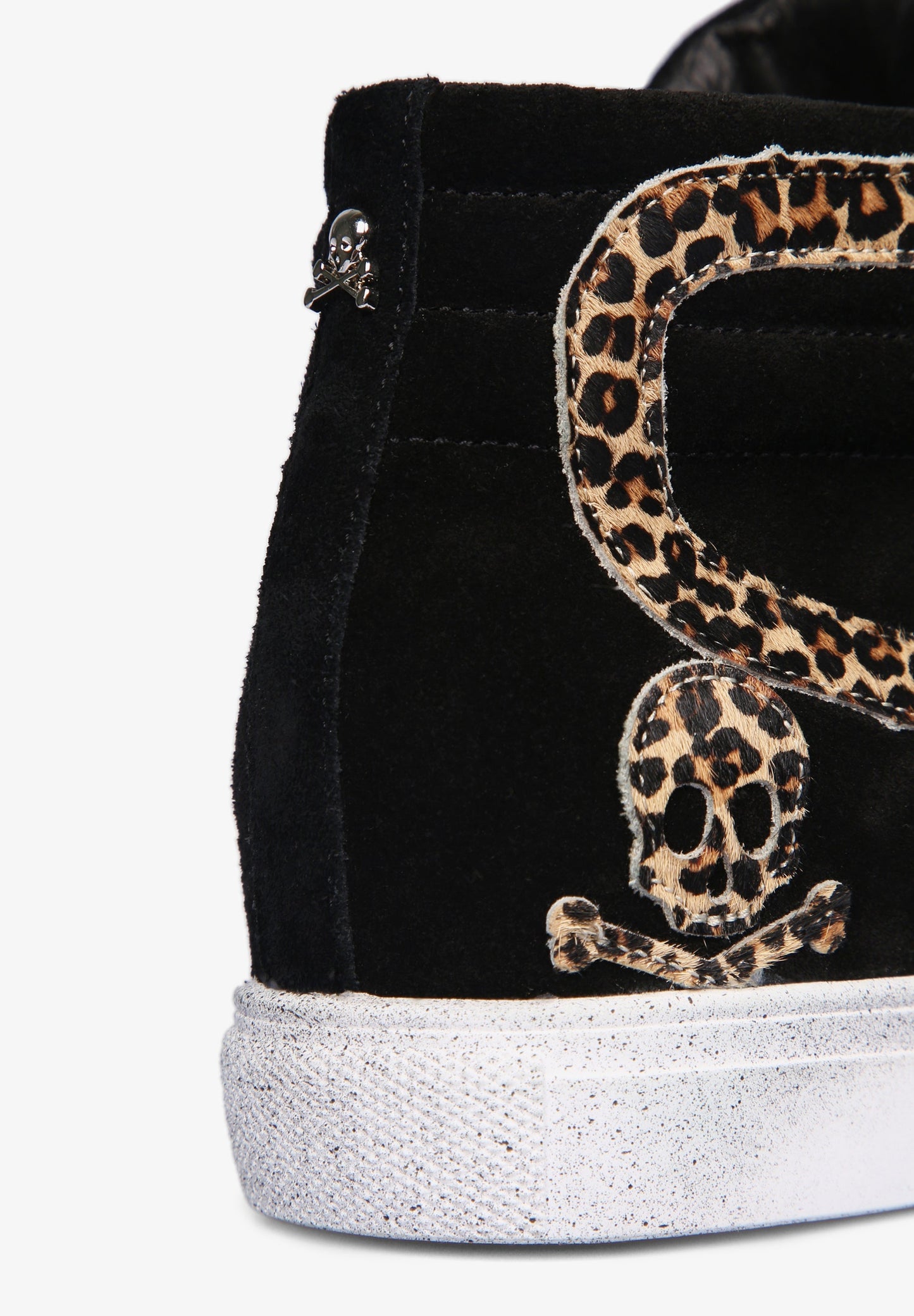 SUEDE SNEAKER BOOTS WITH ANIMAL PRINT