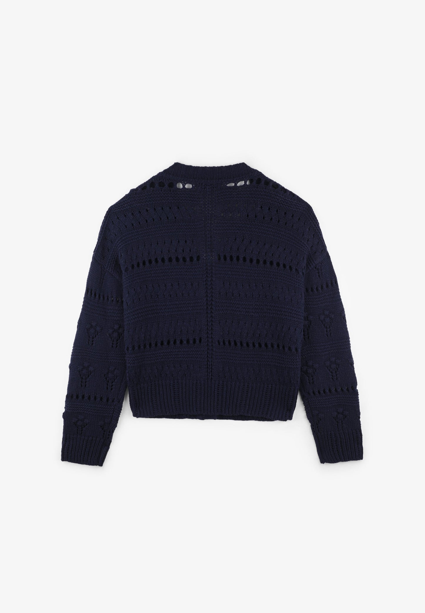 OPENWORK KNIT CARDIGAN