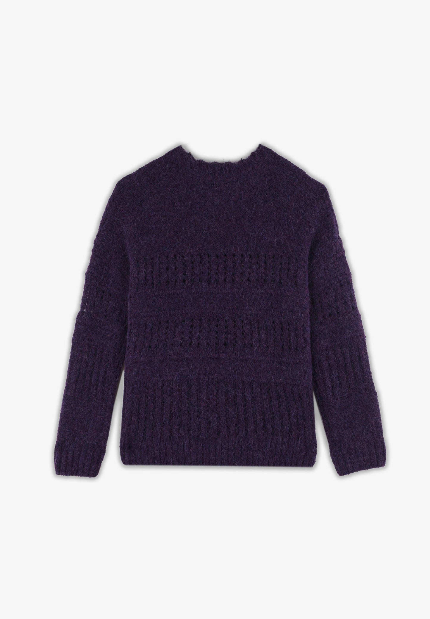 DIE-CUT WOOL SWEATER