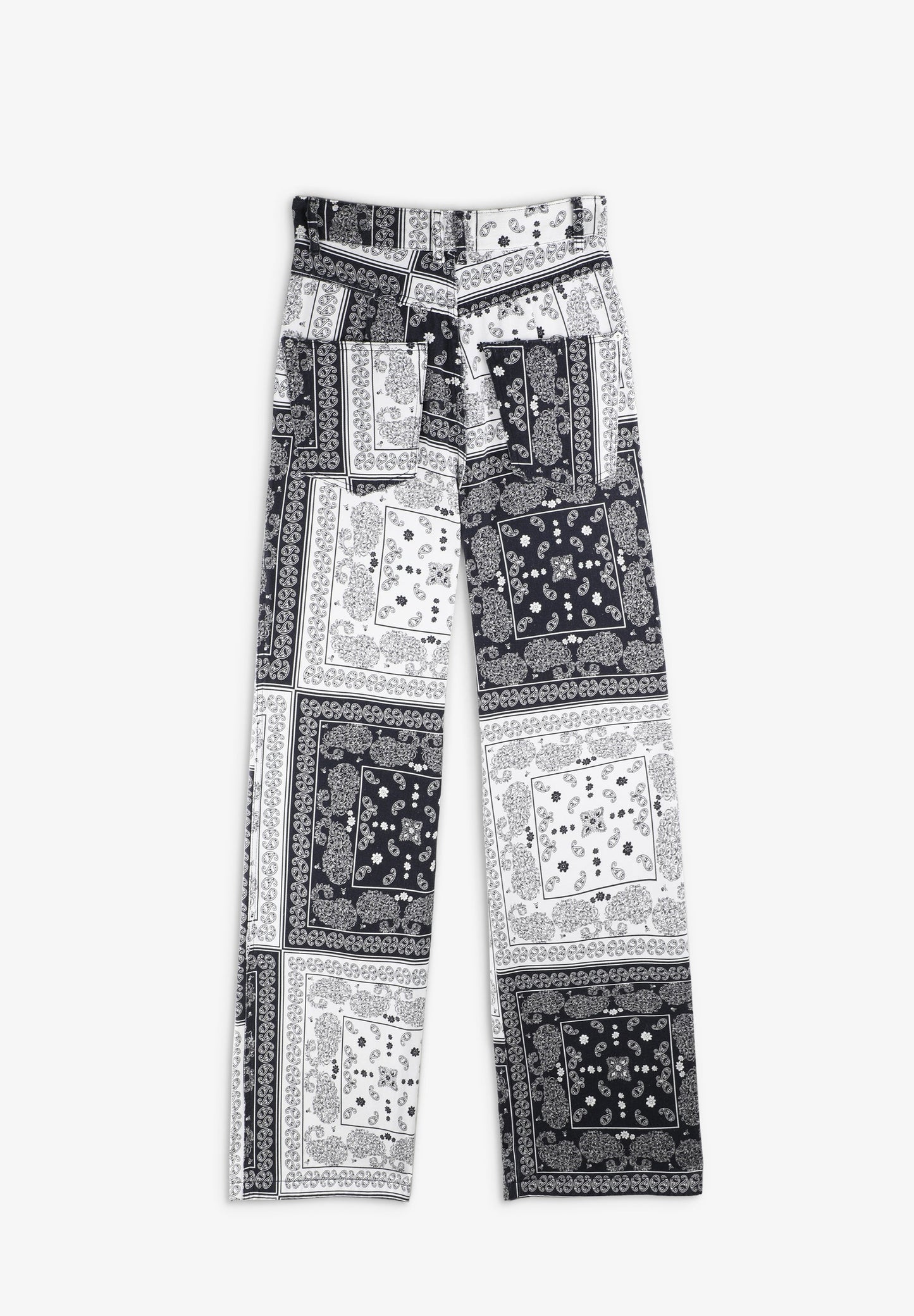 FULL LENGTH PRINTED BANDANA JEANS