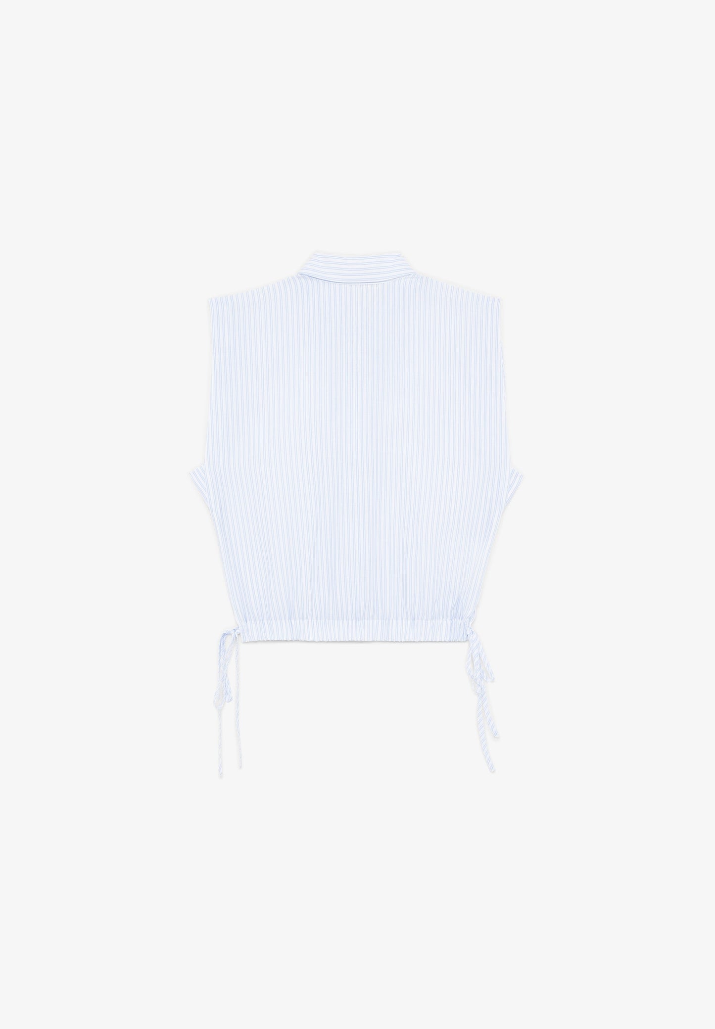 GATHERED STRIPED SHIRT