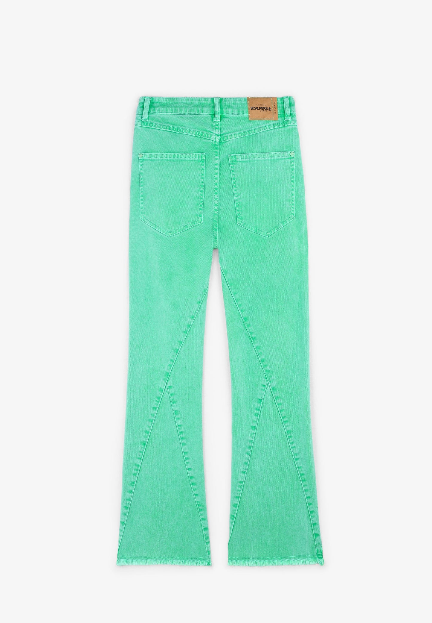 FADED ANKLE FLARED JEANS
