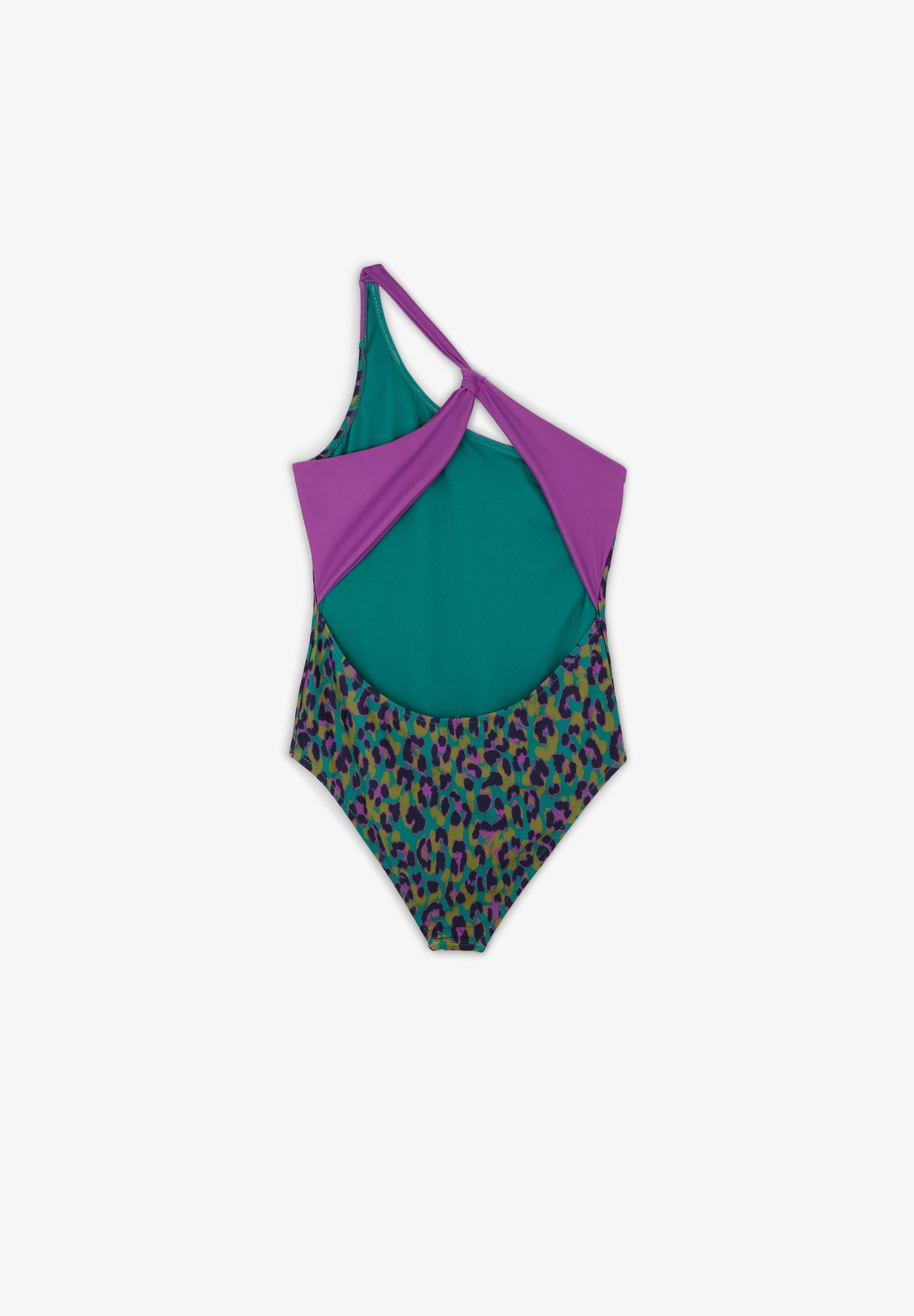 ASYMMETRIC ANIMAL PRINT SWIMSUIT