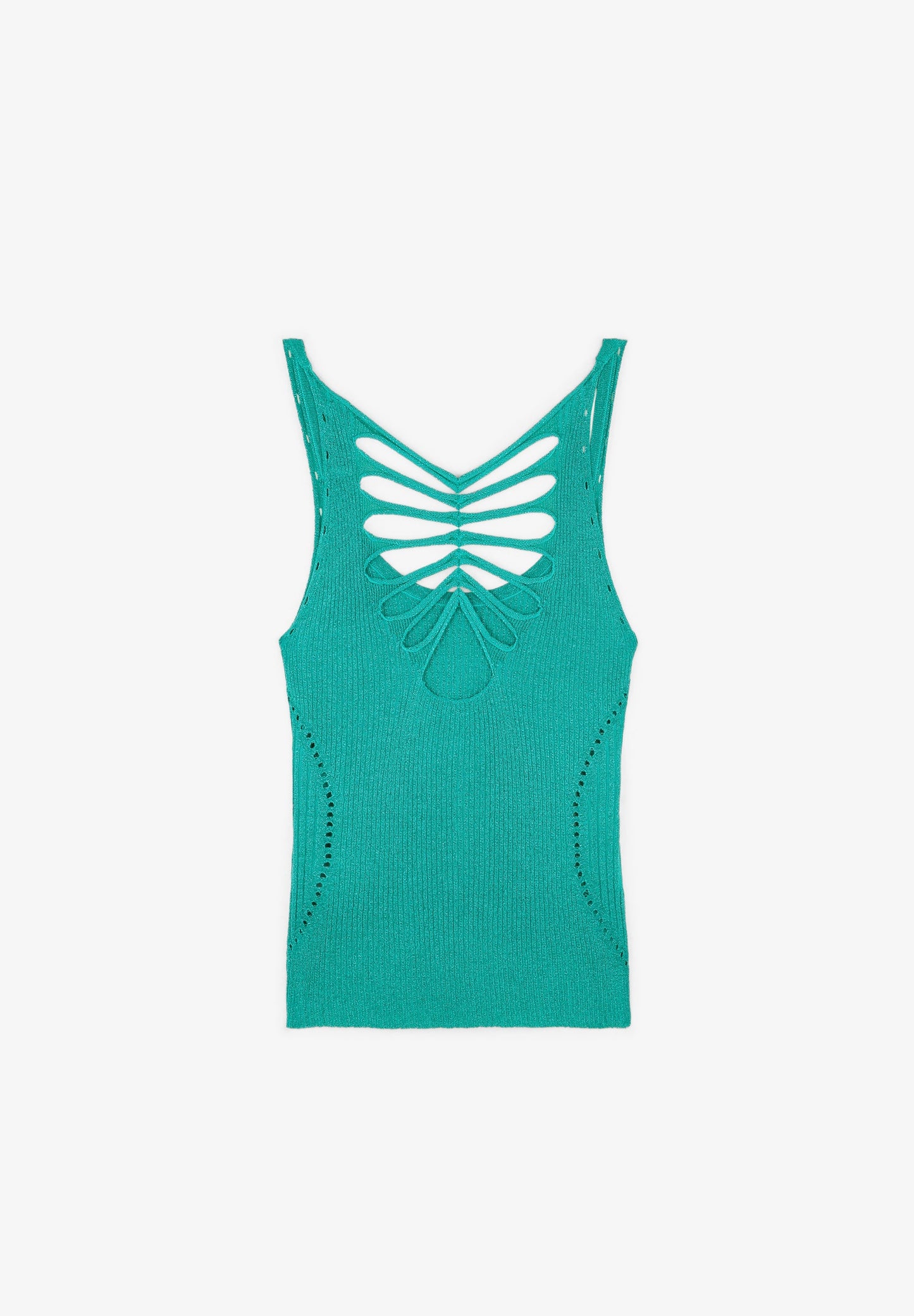 KNIT TOP WITH BACK DETAILING