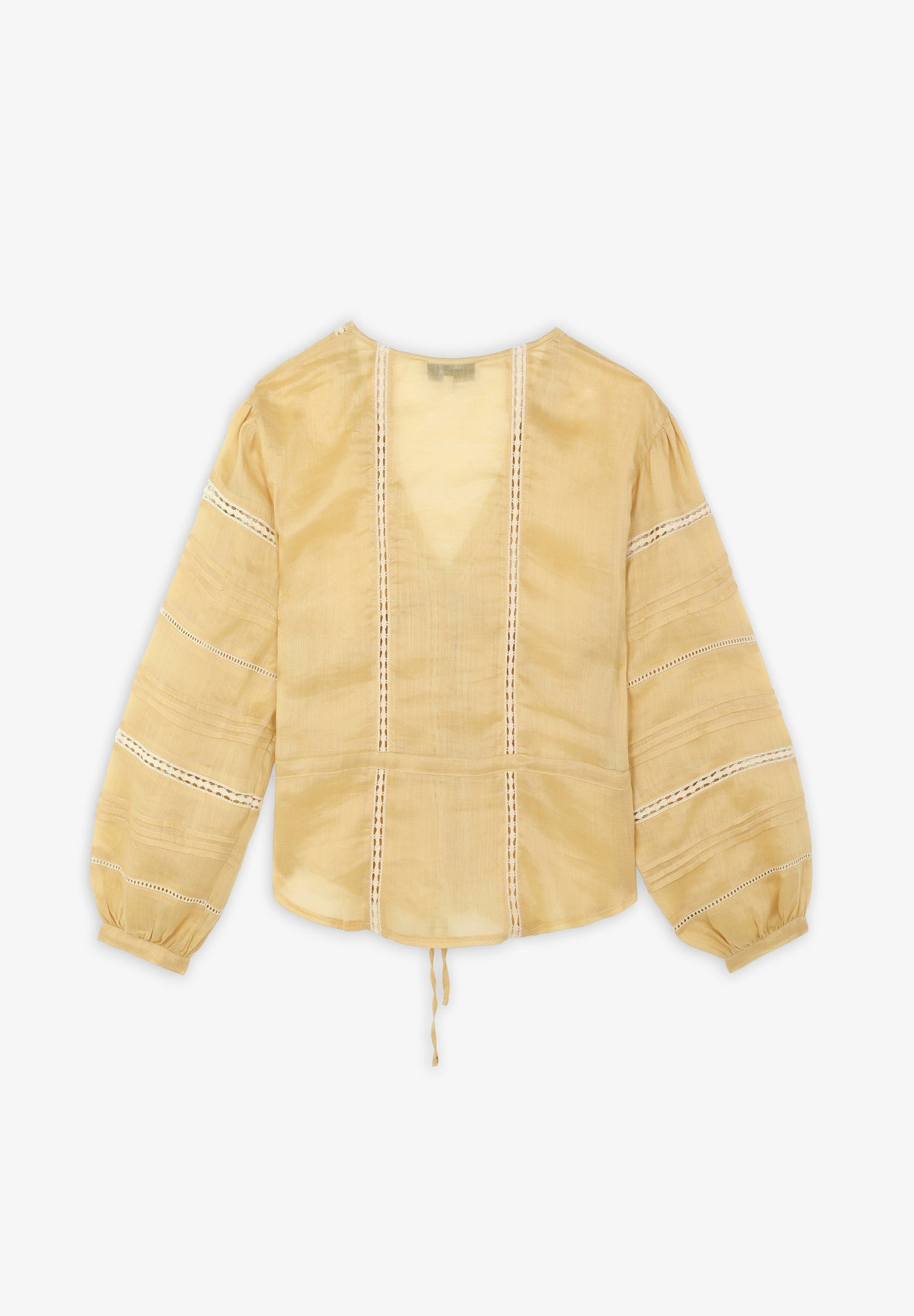 OPENWORK BLOUSE WITH BOW