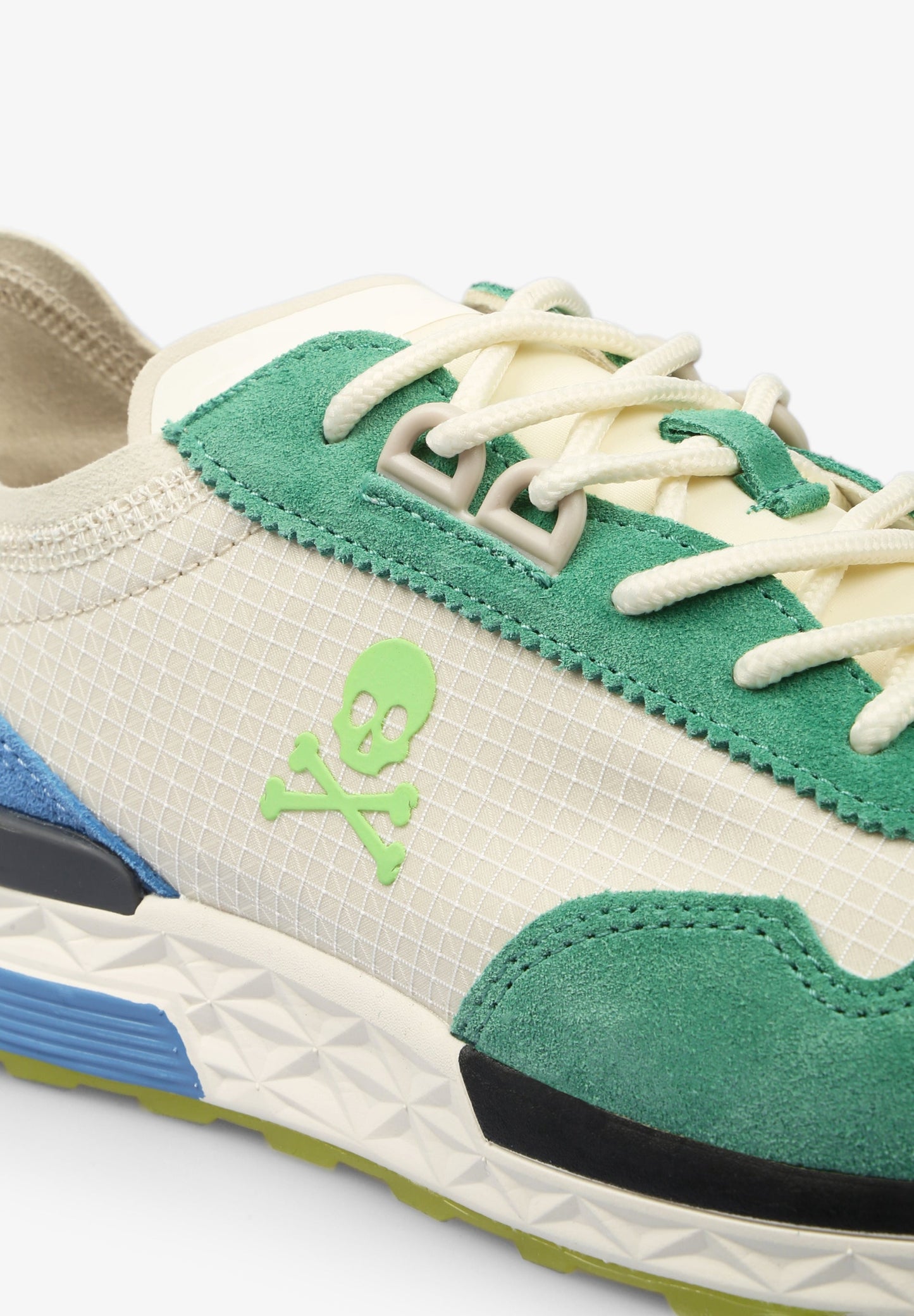 THREE-TONE SUEDE SNEAKERS