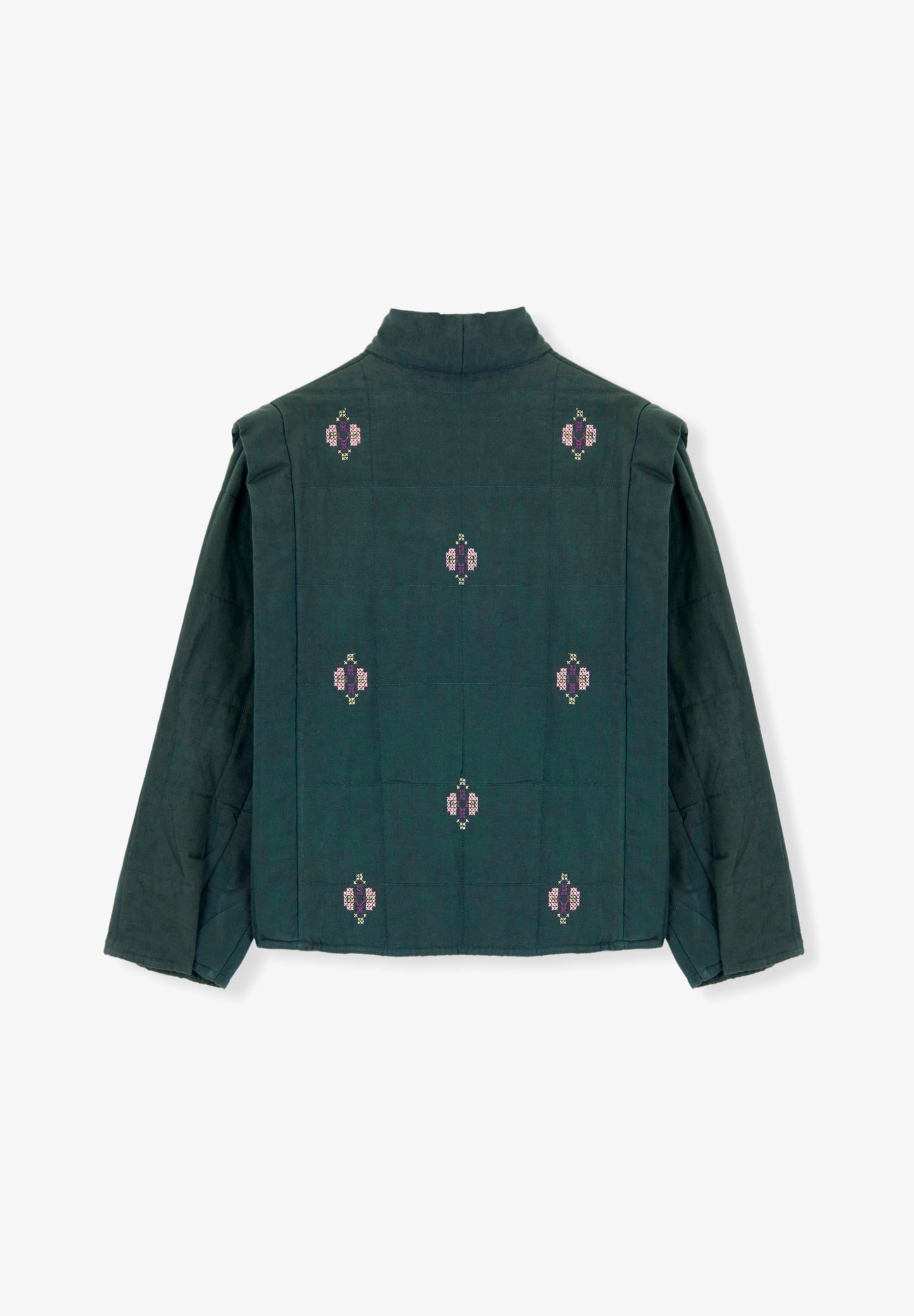 QUILTED CARDIGAN WITH EMBROIDERED DETAILS