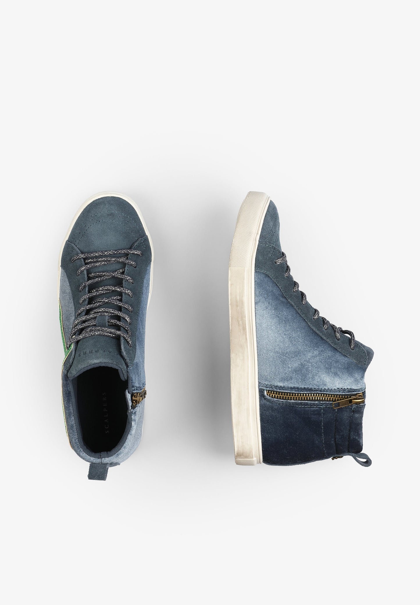 HIGH TOP VELVET SNEAKERS