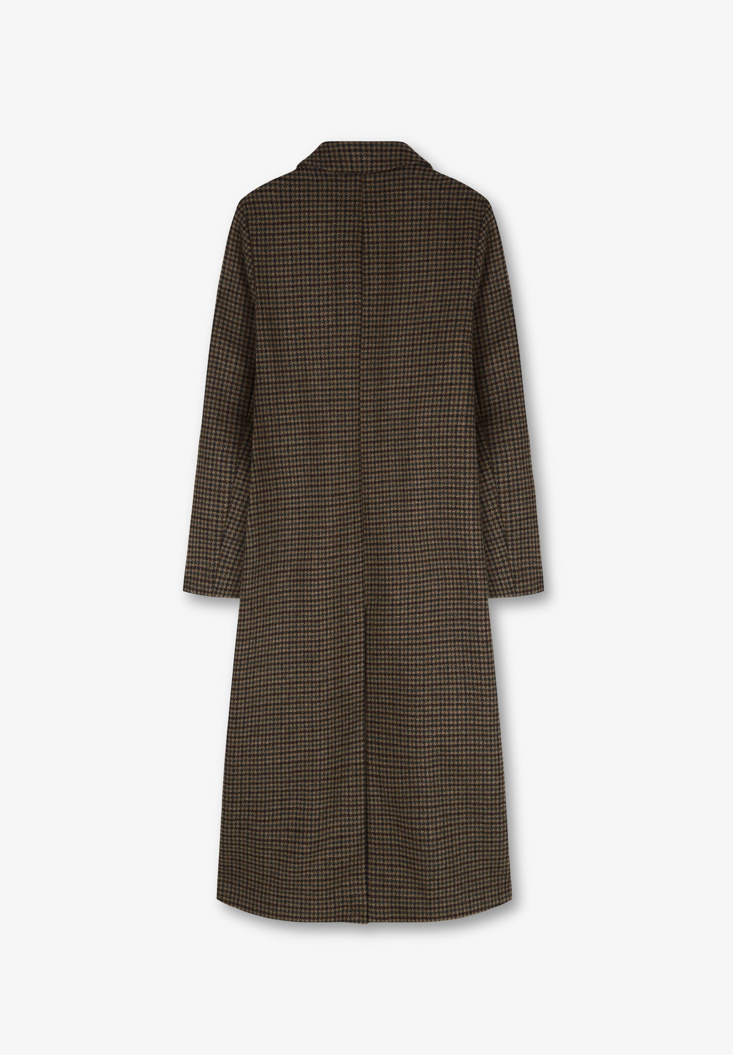 COAT WITH HERRINGBONE COLLAR DETAIL
