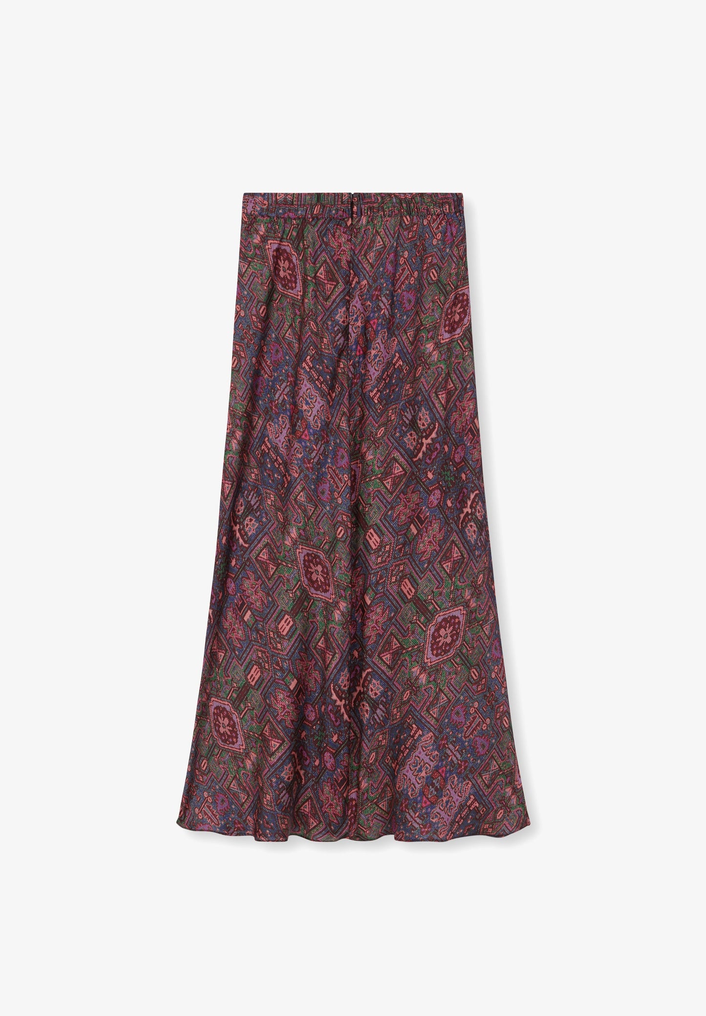 ETHNIC PRINT MIDI SKIRT