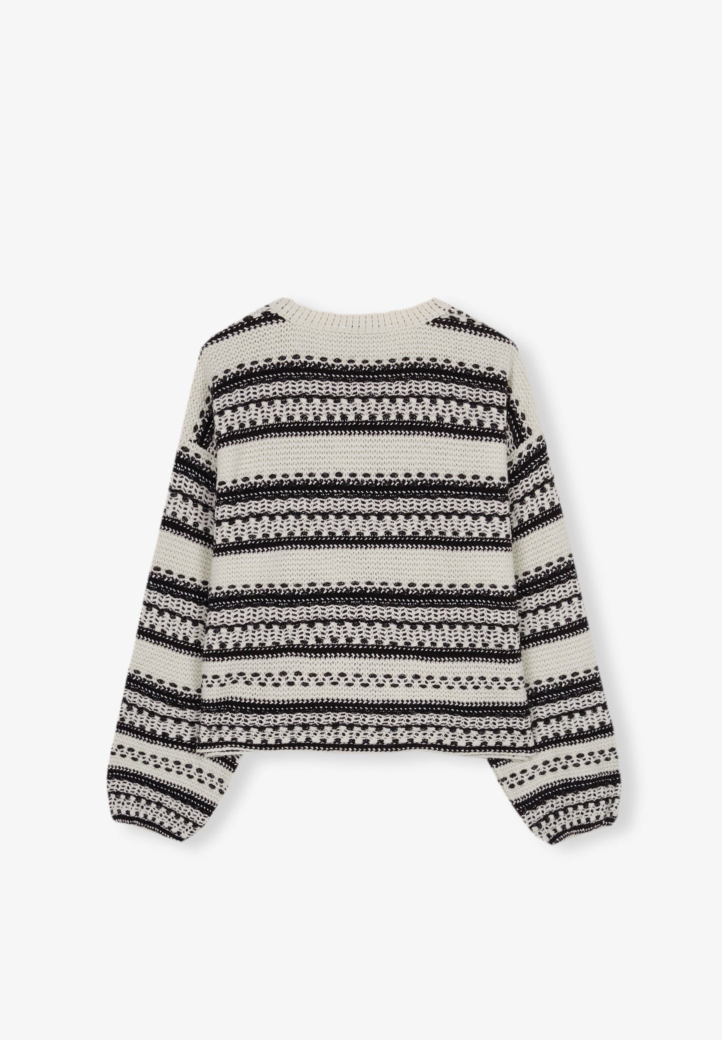 STRIPED CROCHET SWEATER