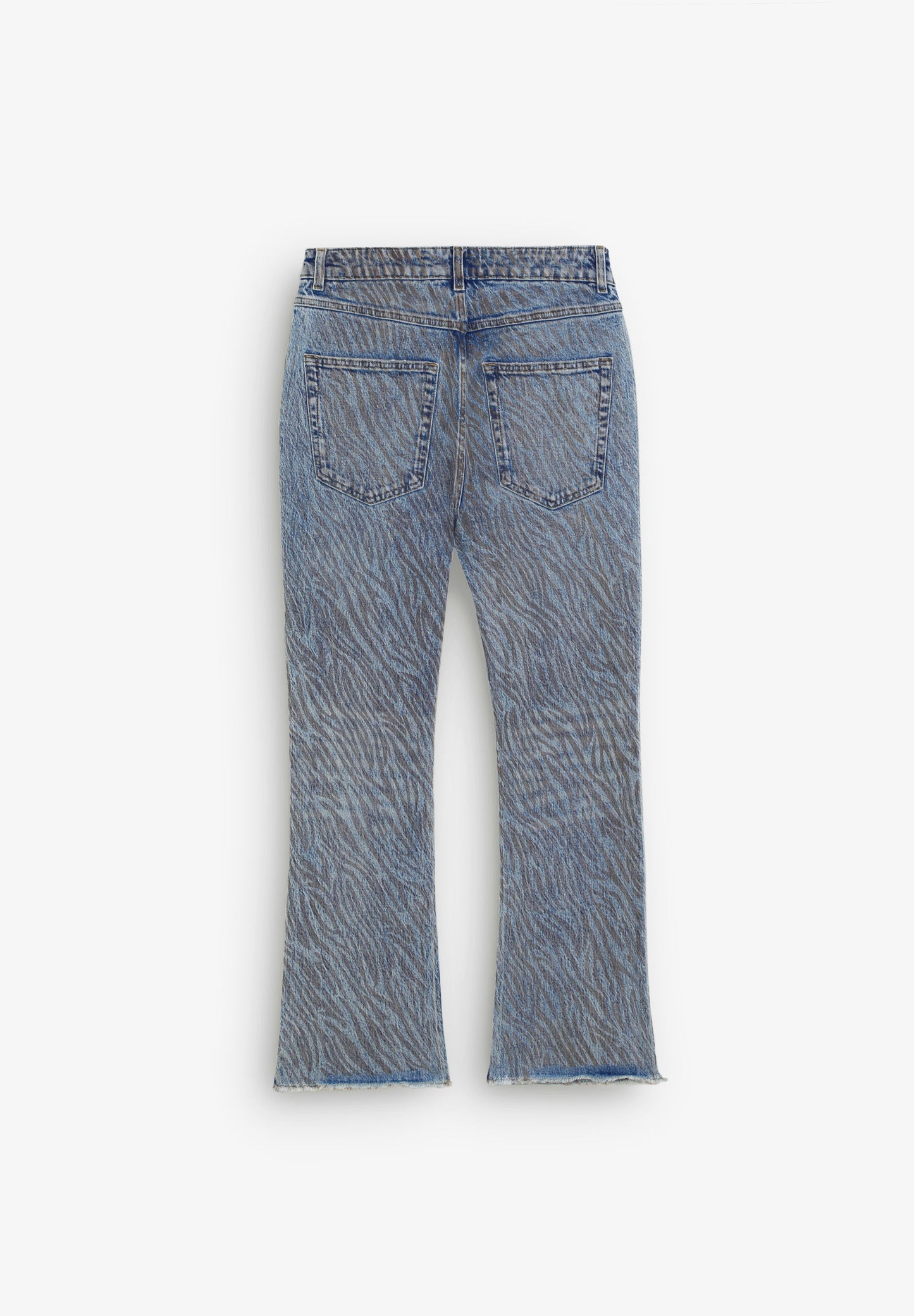 ANIMAL PRINT FLARED ANKLE JEANS