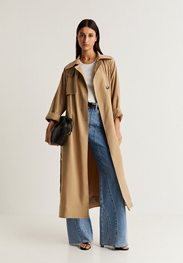 TRENCH COAT WITH SIDE VENT DETAIL