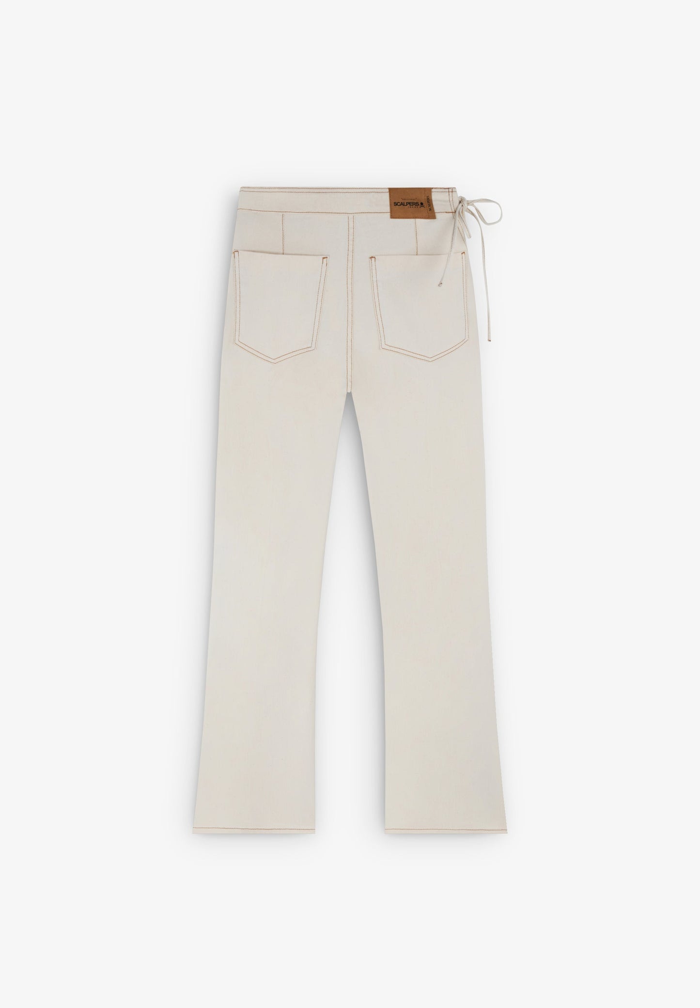 BOOTCUT JEANS WITH DRAWSTRING DETAIL