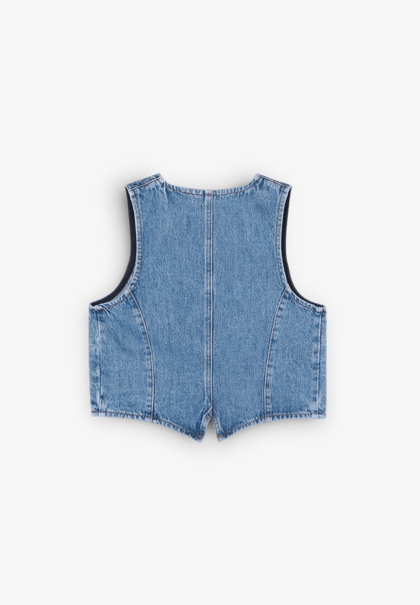 TEXTURED DENIM GILET