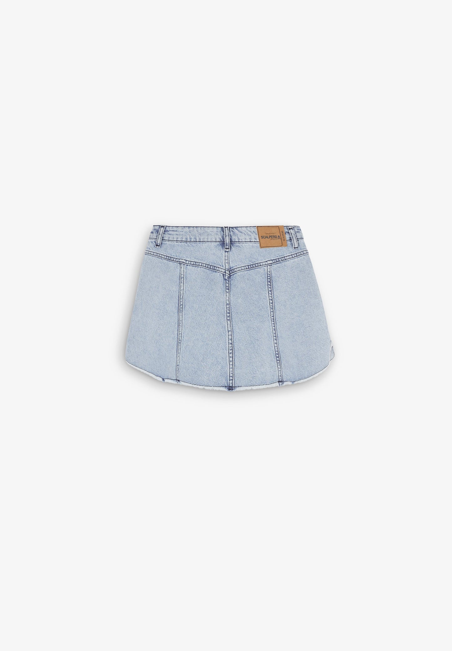 DENIM MINI SKIRT WITH FADED EFFECT