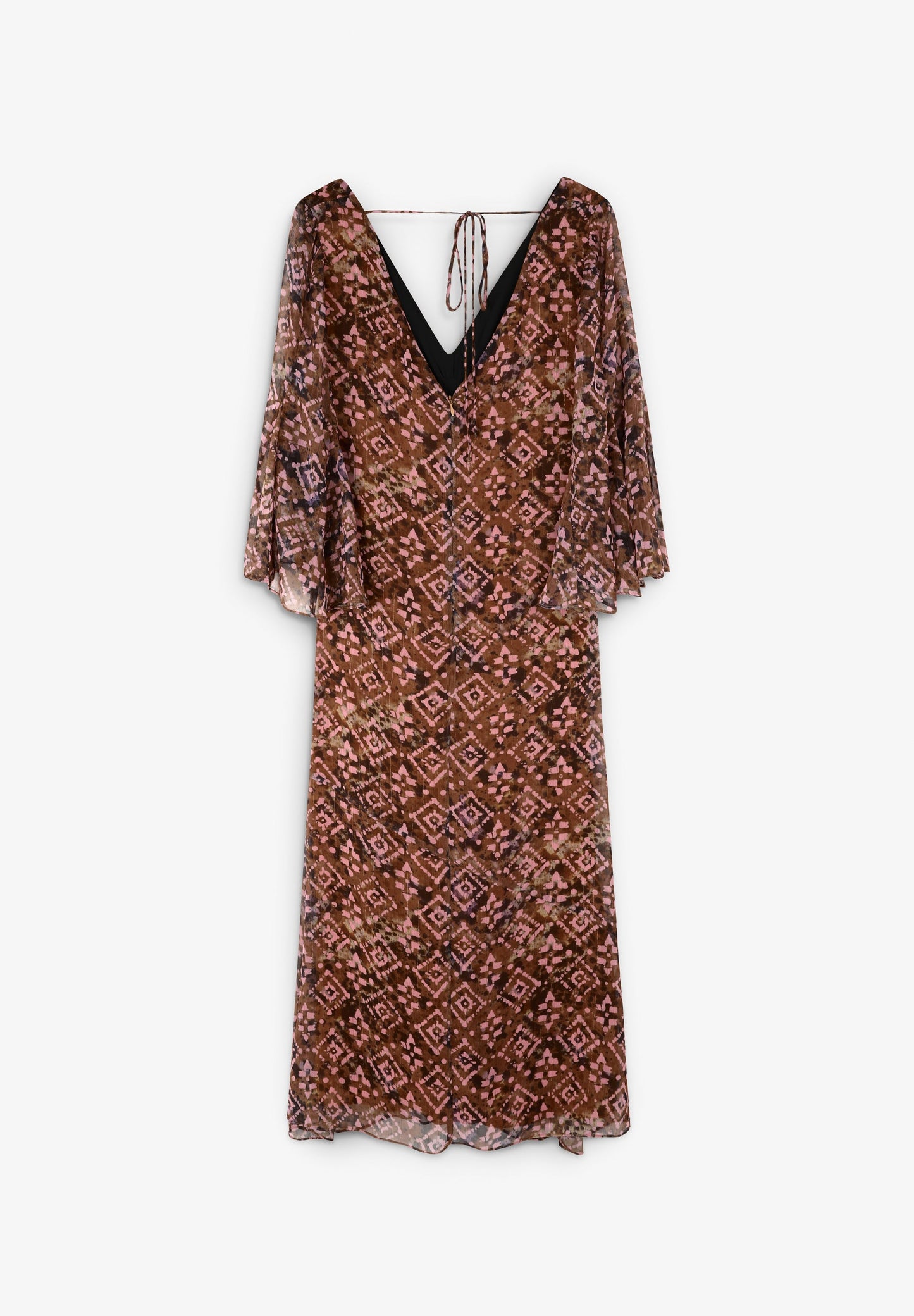 ETHNIC DRESS WITH METALLIC DETAIL