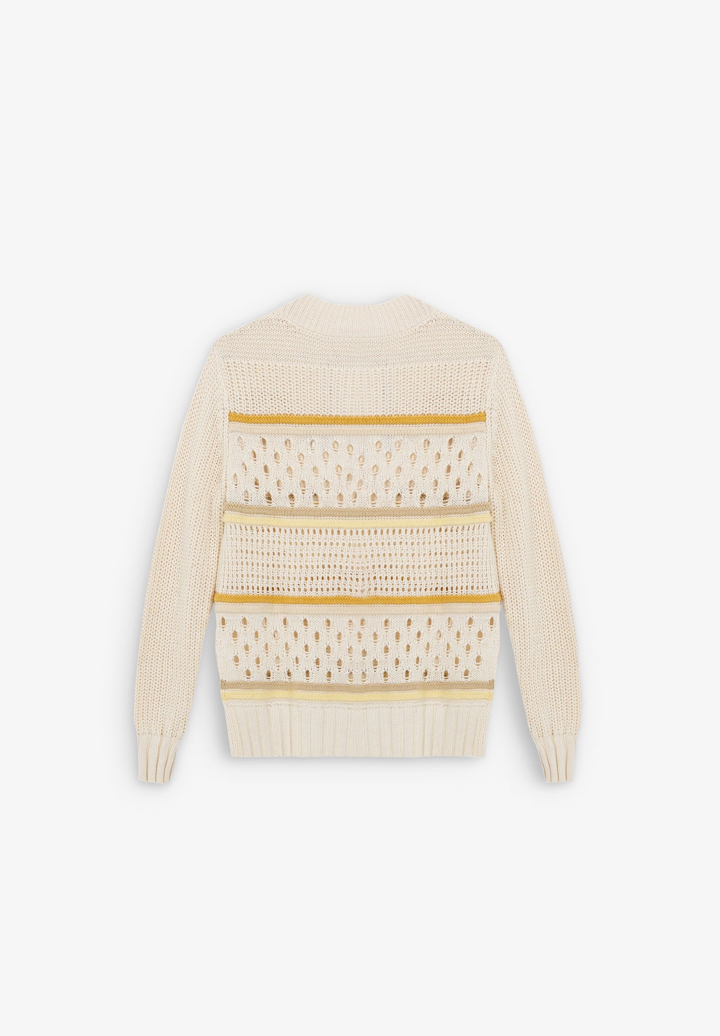V-NECK OPEN KNIT SWEATER