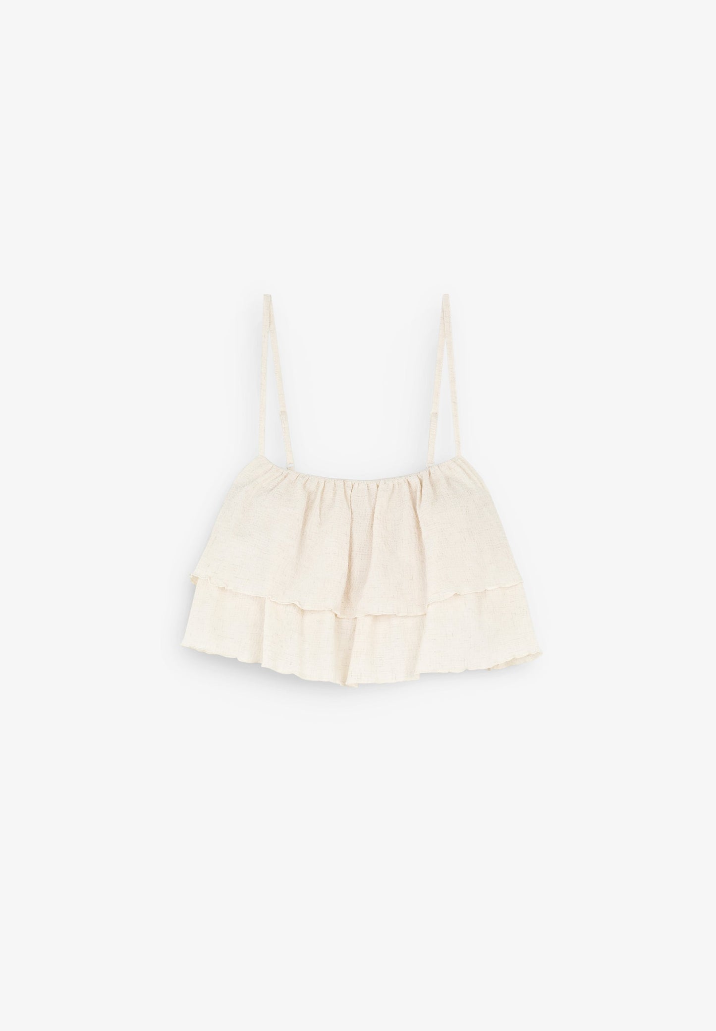 CROP TOP WITH RUFFLES