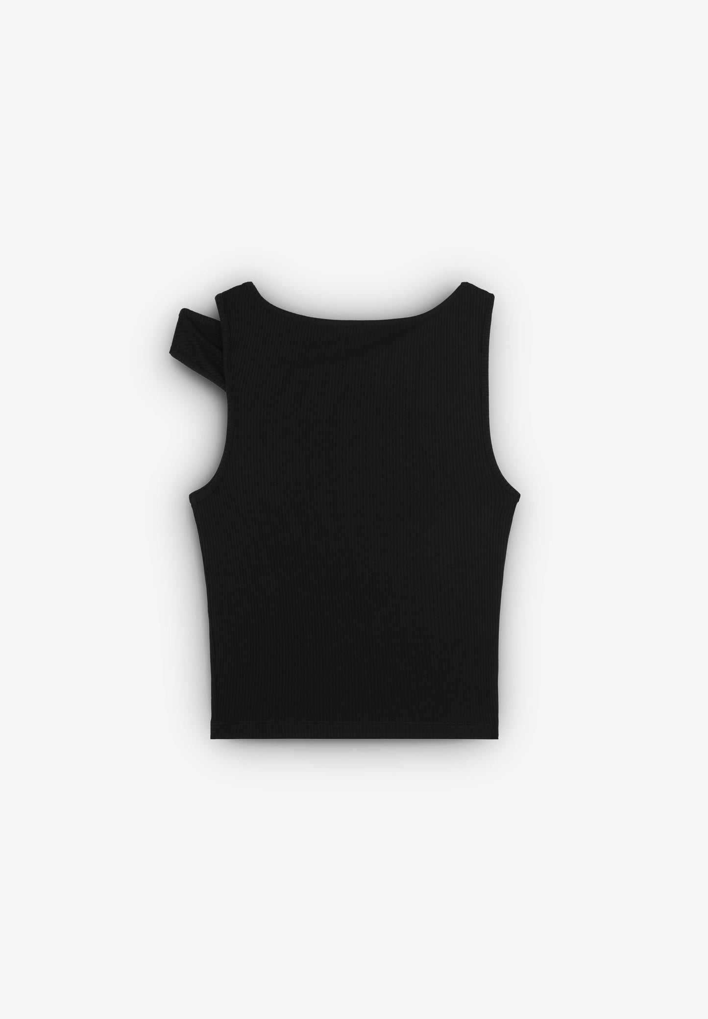 ASYMMETRIC RIBBED TANK TOP