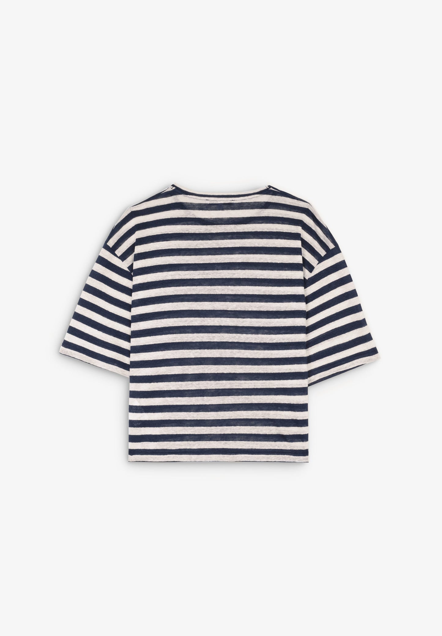 STRIPED LINEN T-SHIRT