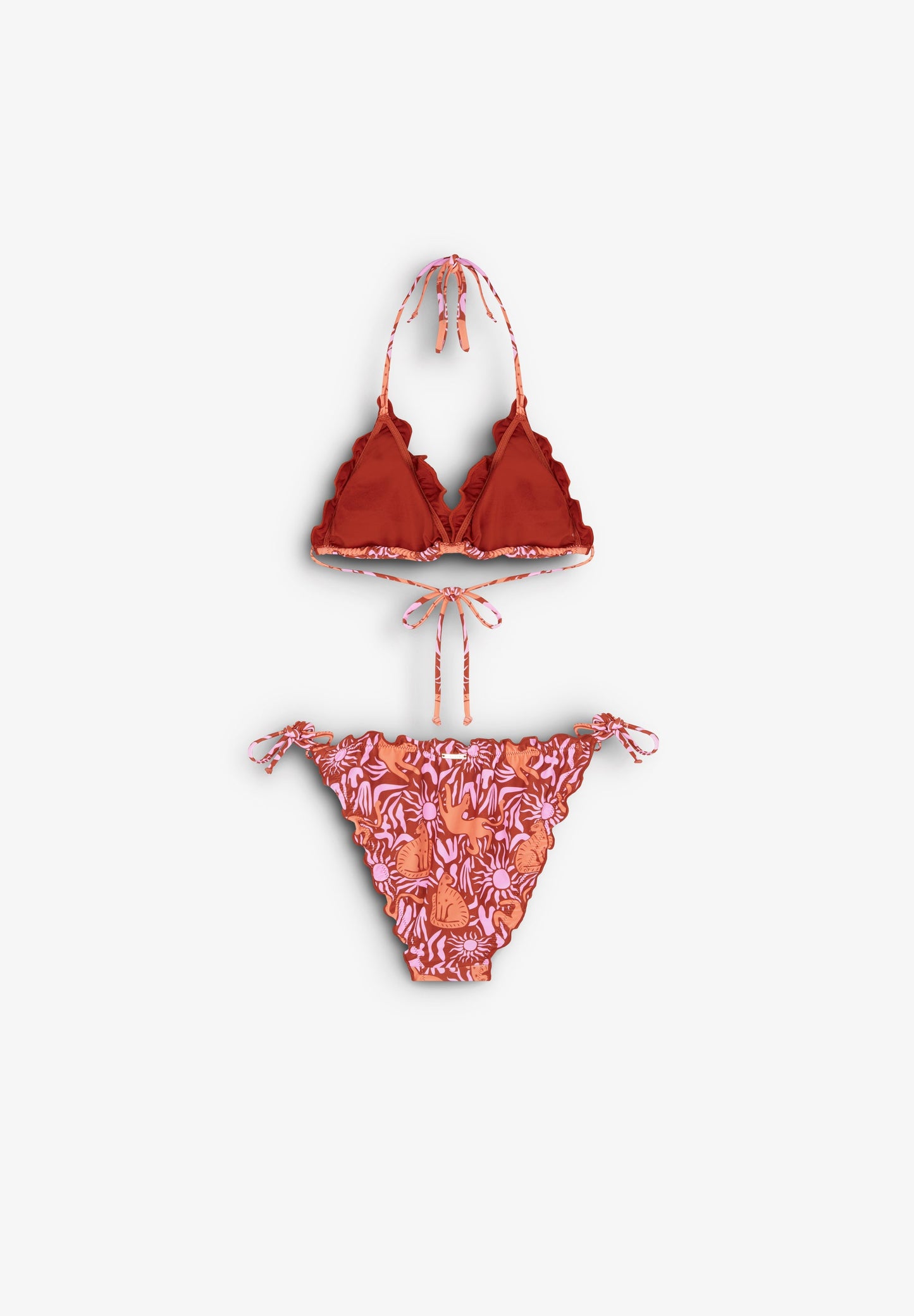 RUFFLE PRINT BIKINI