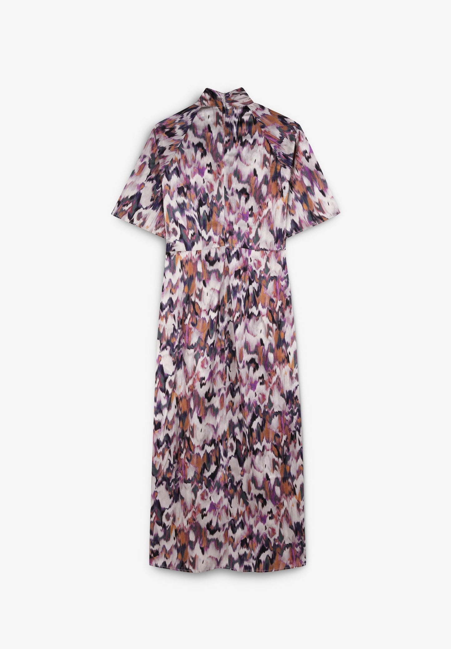 PRINT DRESS WITH KNOT ON THE NECKLINE