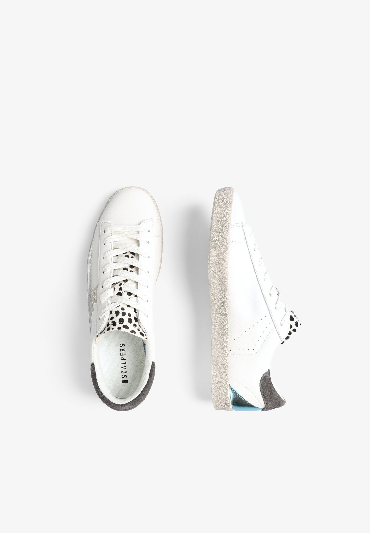 LOW TOP SNEAKERS WITH ANIMAL PRINT DETAIL