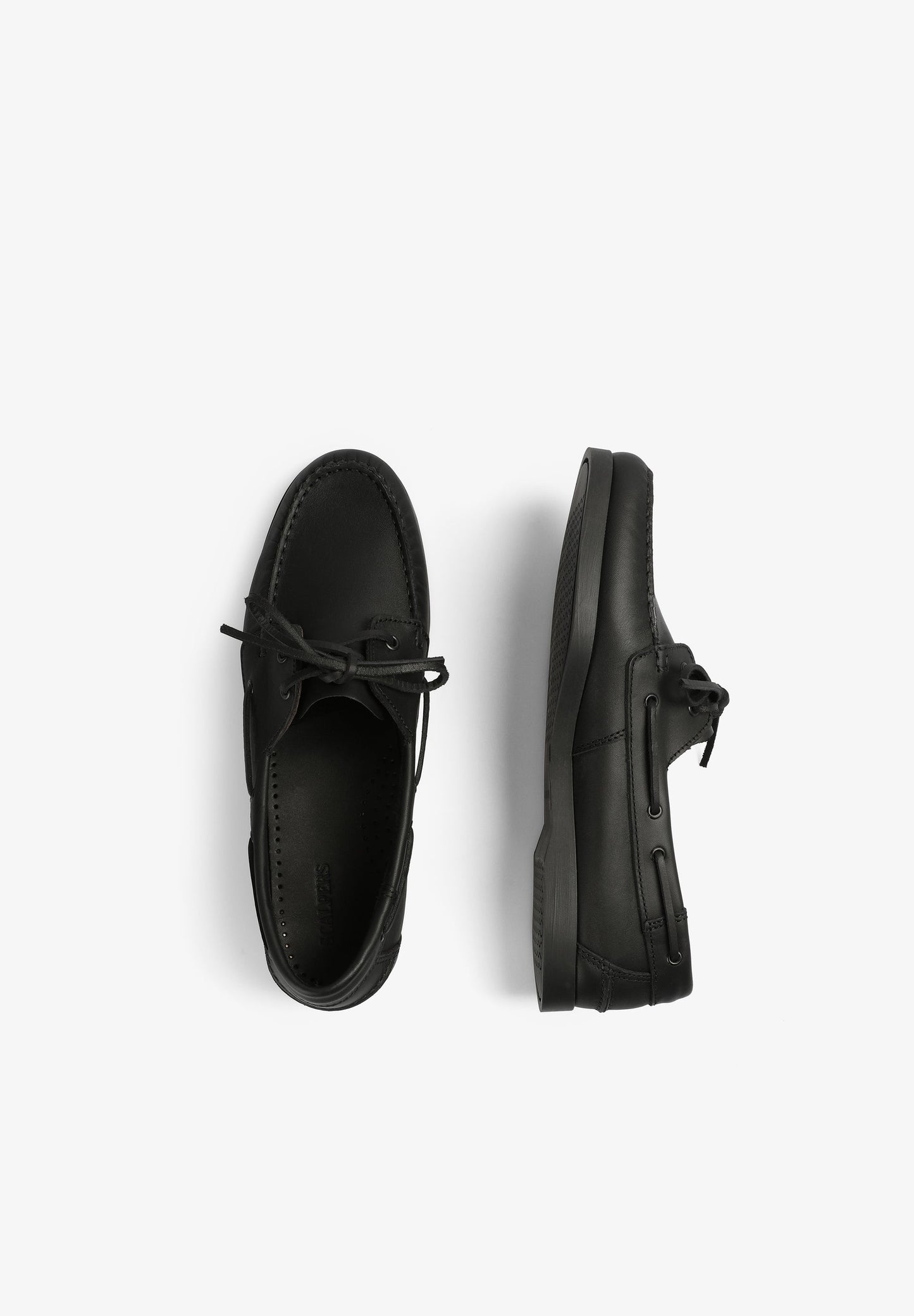 PLAIN LEATHER DECK SHOES