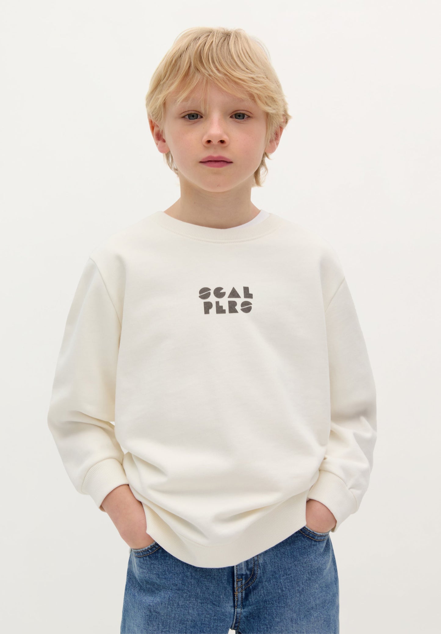 SWEATSHIRT WITH FADED BACK PRINT