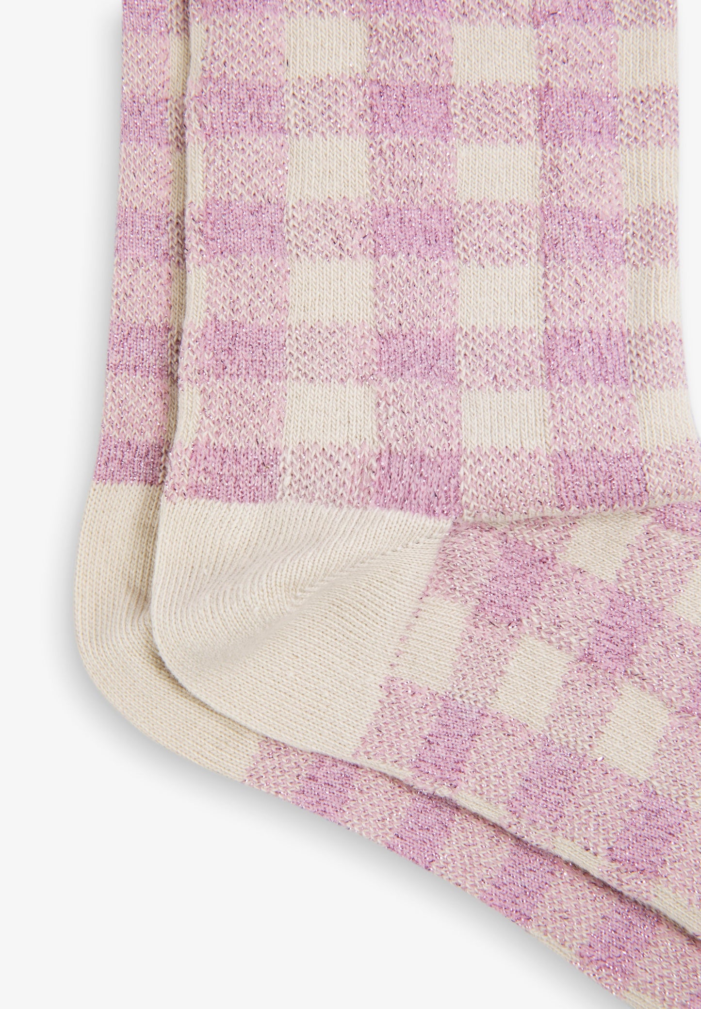 GINGHAM SOCKS WITH SKULL