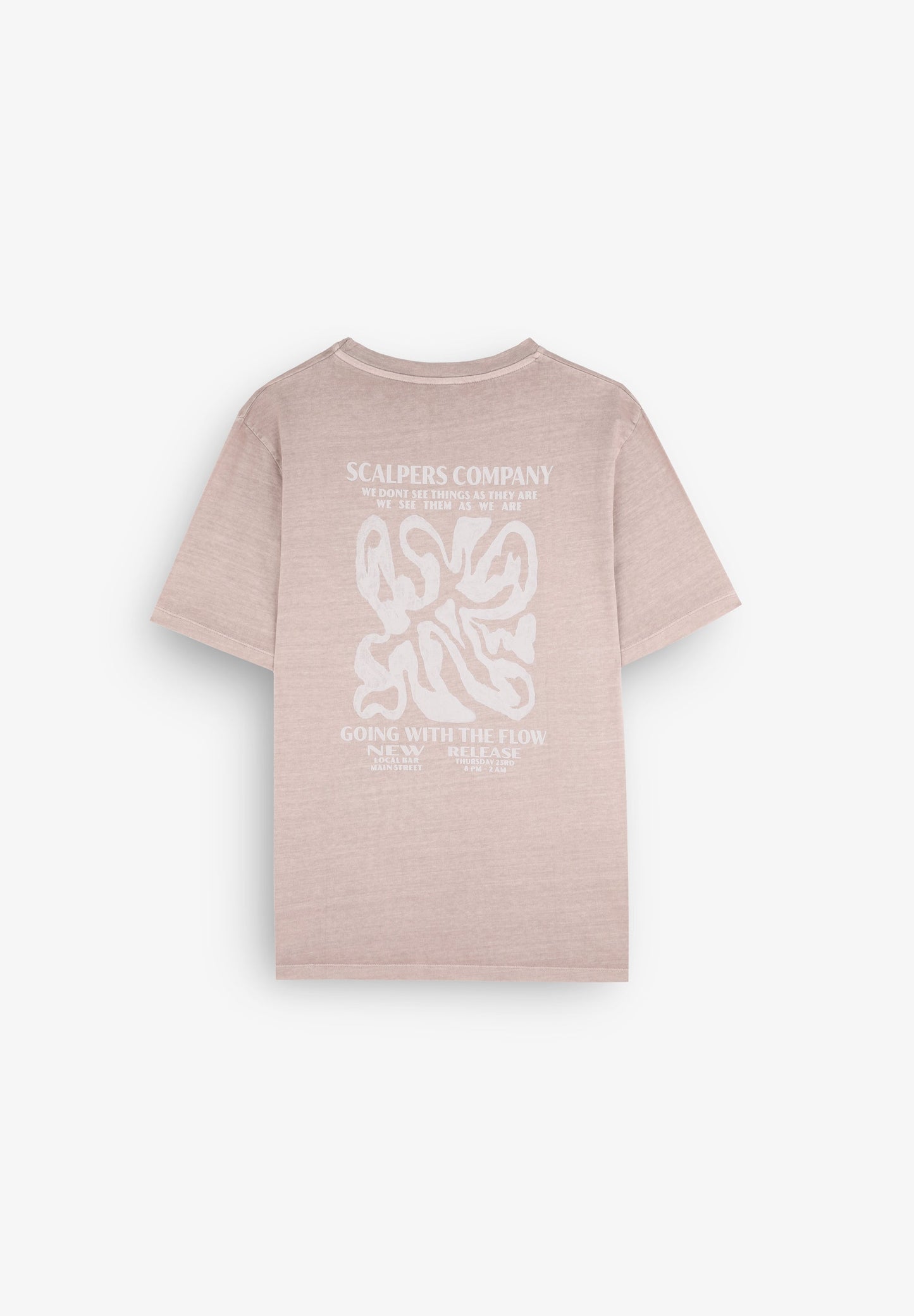 FADED EFFECT T-SHIRT WITH LOGO PRINT