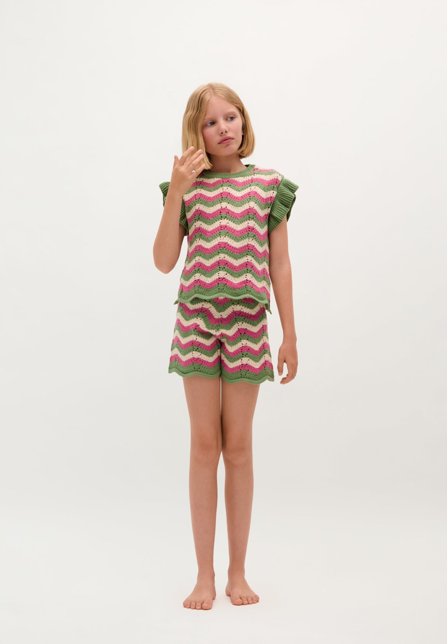 SC WAVES GIRLS’ CHUNKY KNIT SHORTS