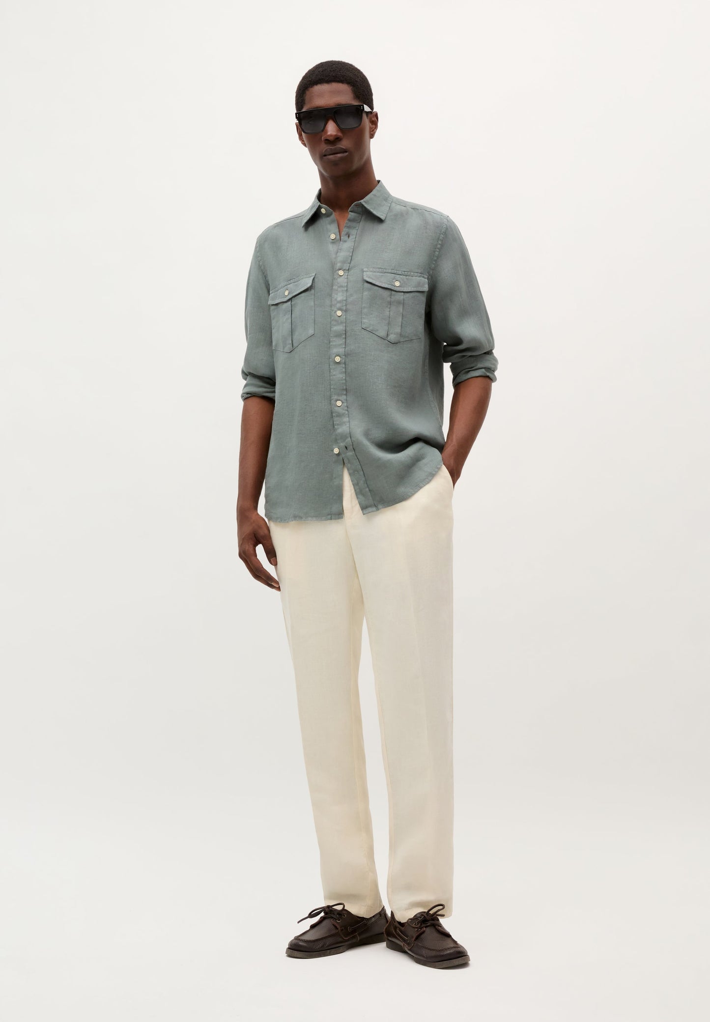 LINEN SHIRT WITH POCKETS