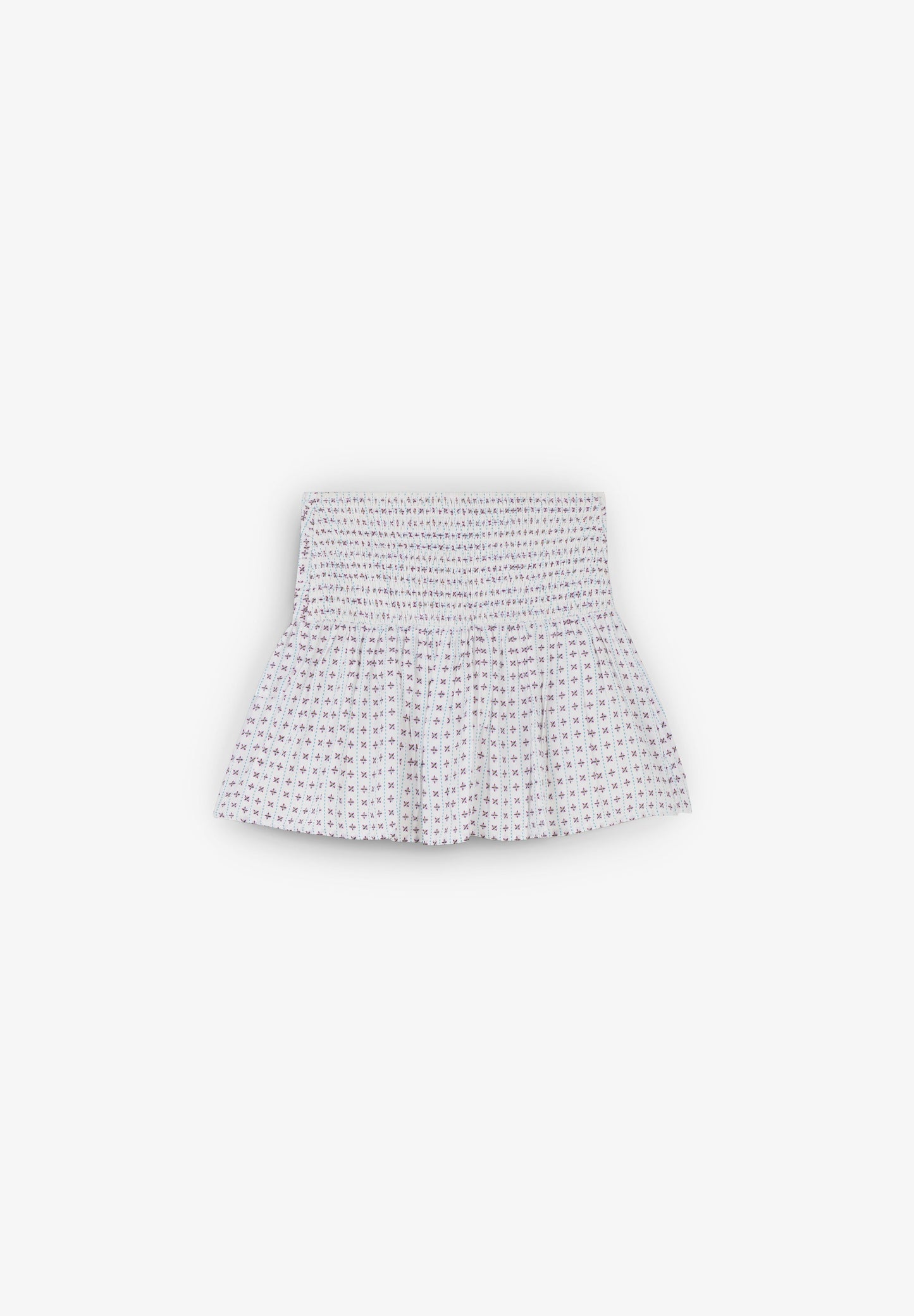 SMOCKED ASYMMETRIC SKIRT