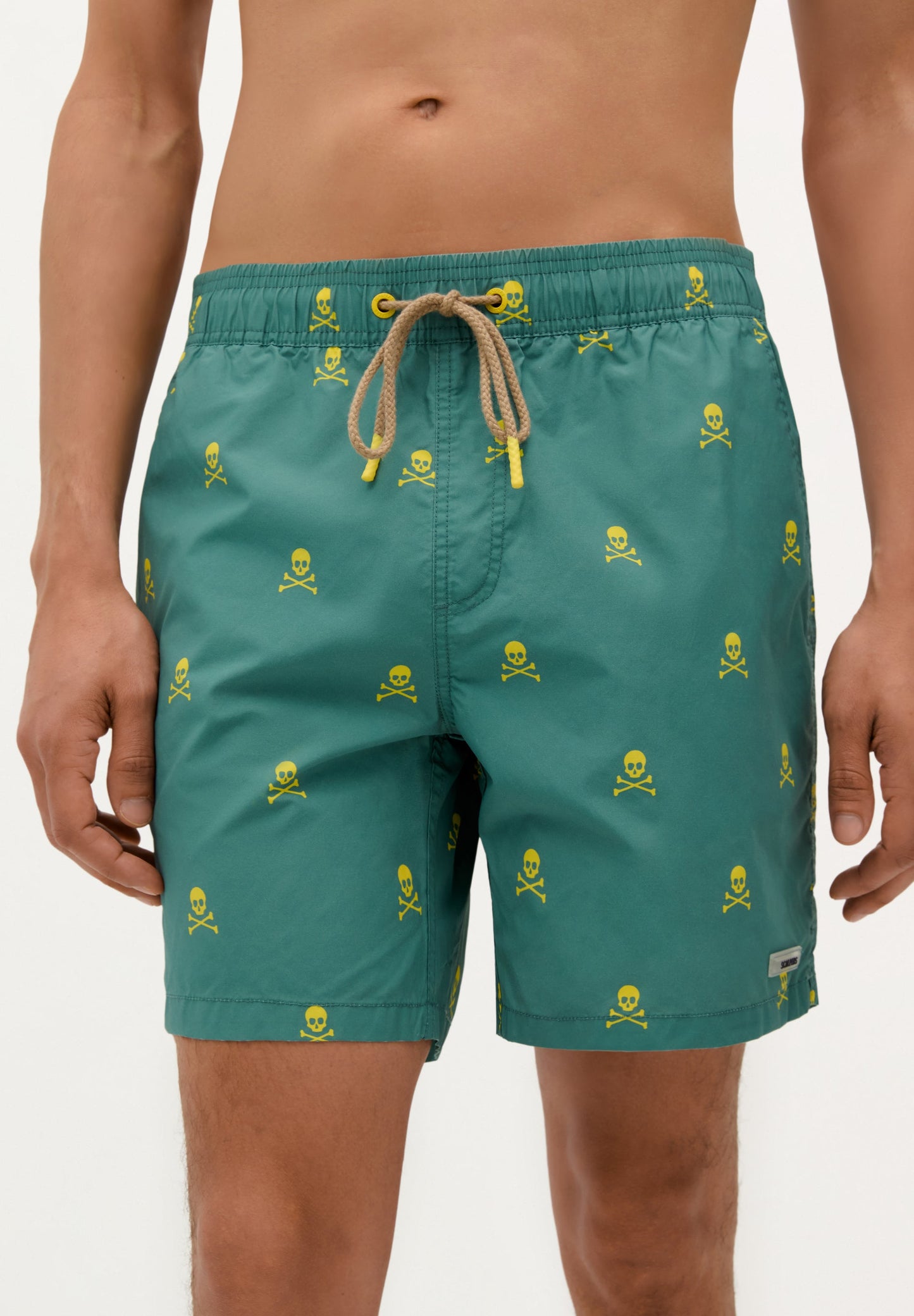 SWIMMING TRUNKS WITH SKULL PRINT