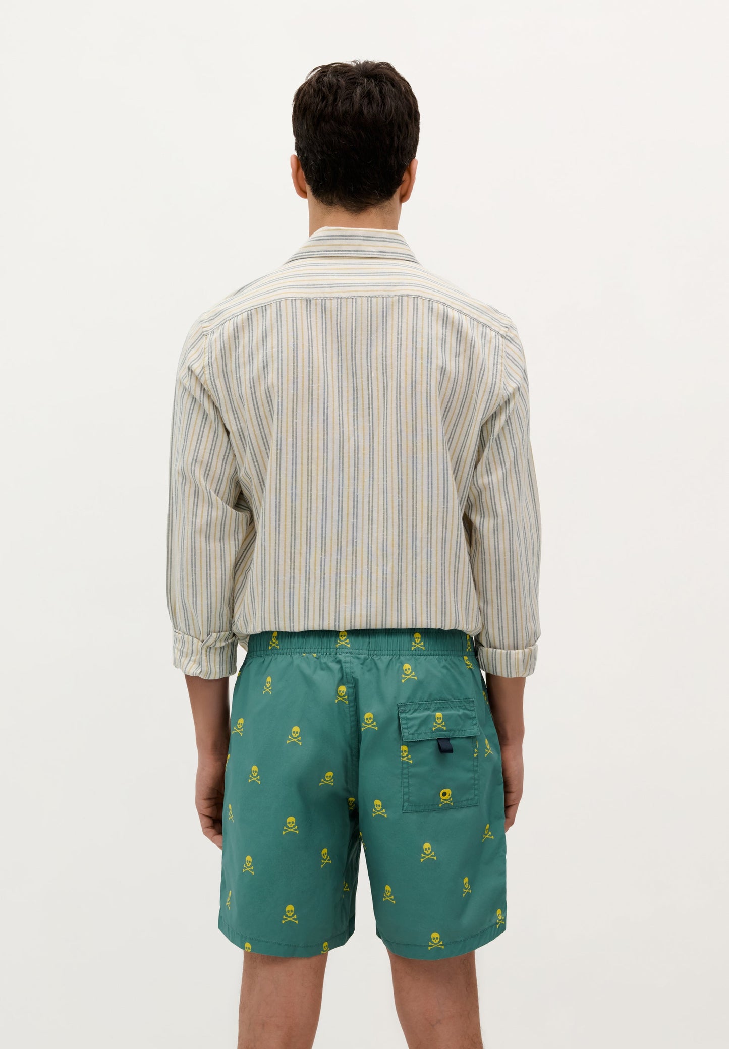 SWIMMING TRUNKS WITH SKULL PRINT