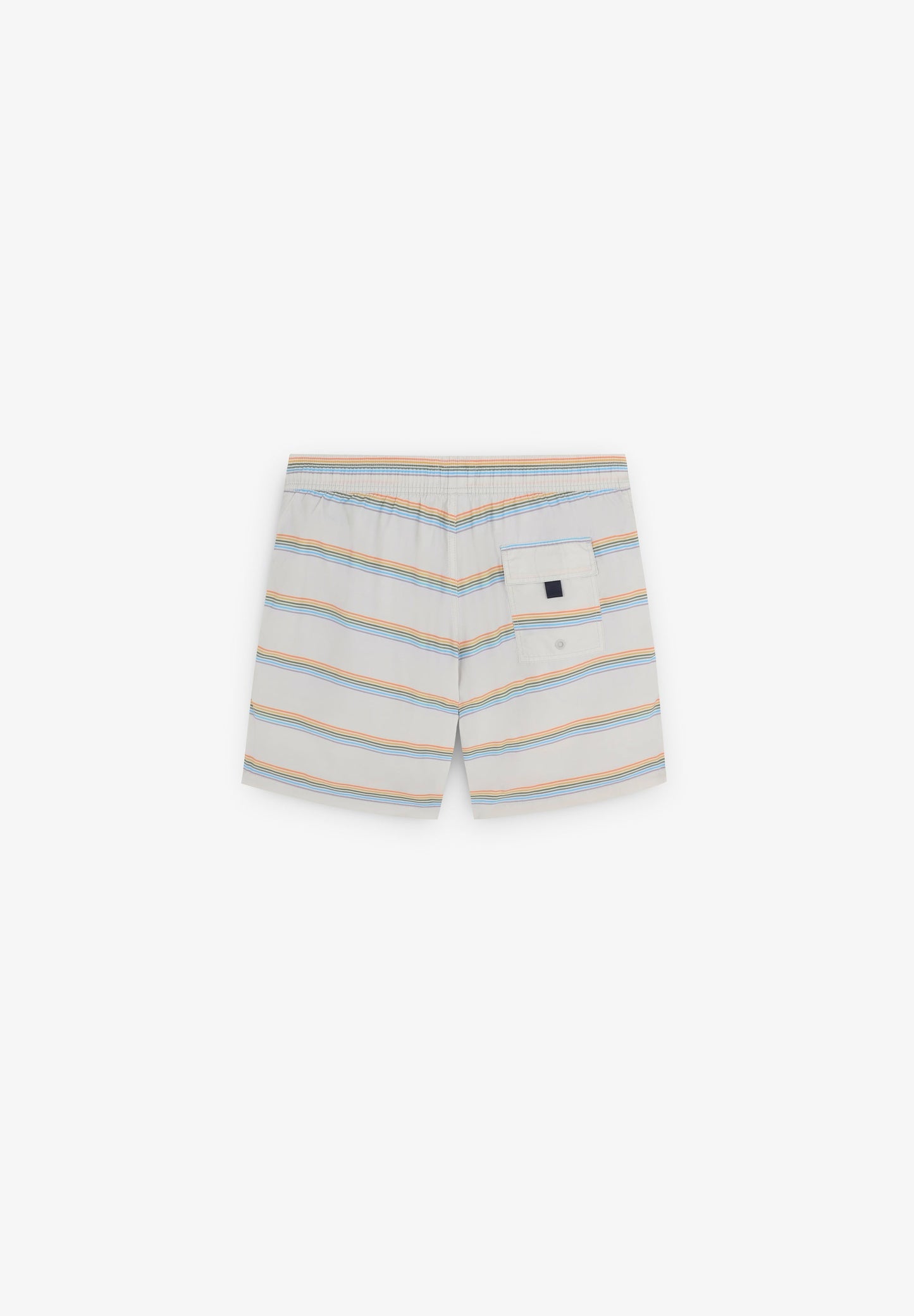 SWIMMING TRUNKS WITH STRIPES AND SUNSET