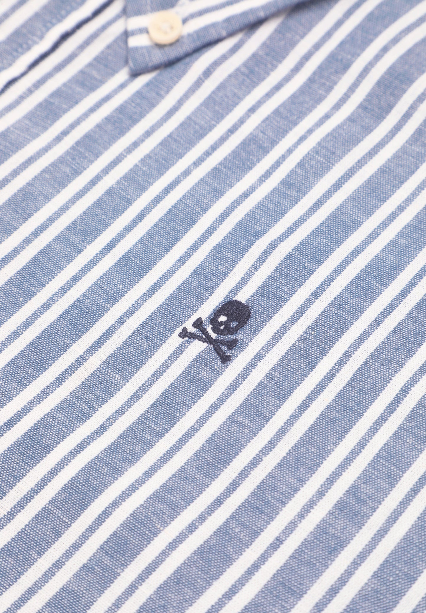 STRIPED SHIRT WITH CONTRAST SKULL