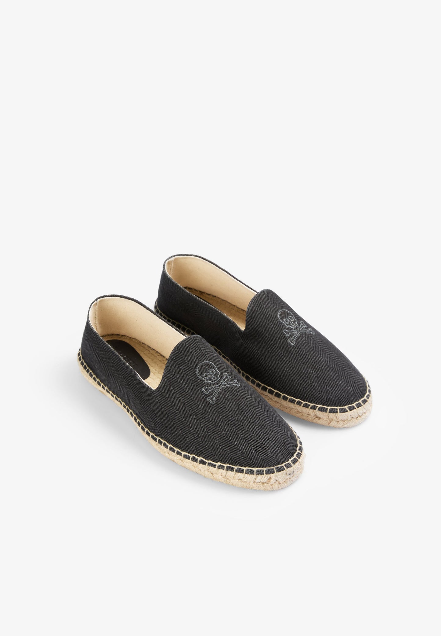 KNIT CANVAS SHOES WITH SKULL