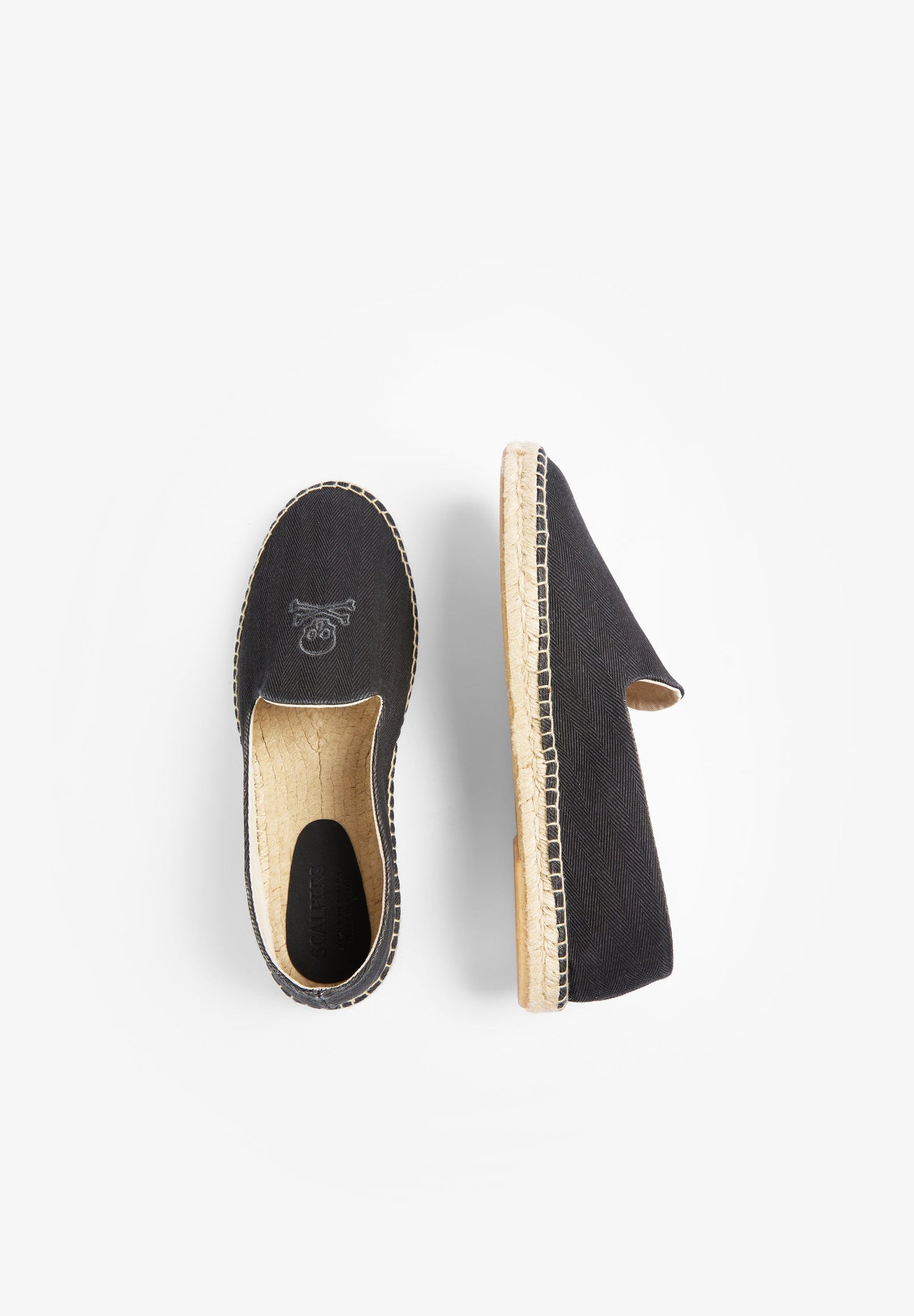 KNIT CANVAS SHOES WITH SKULL