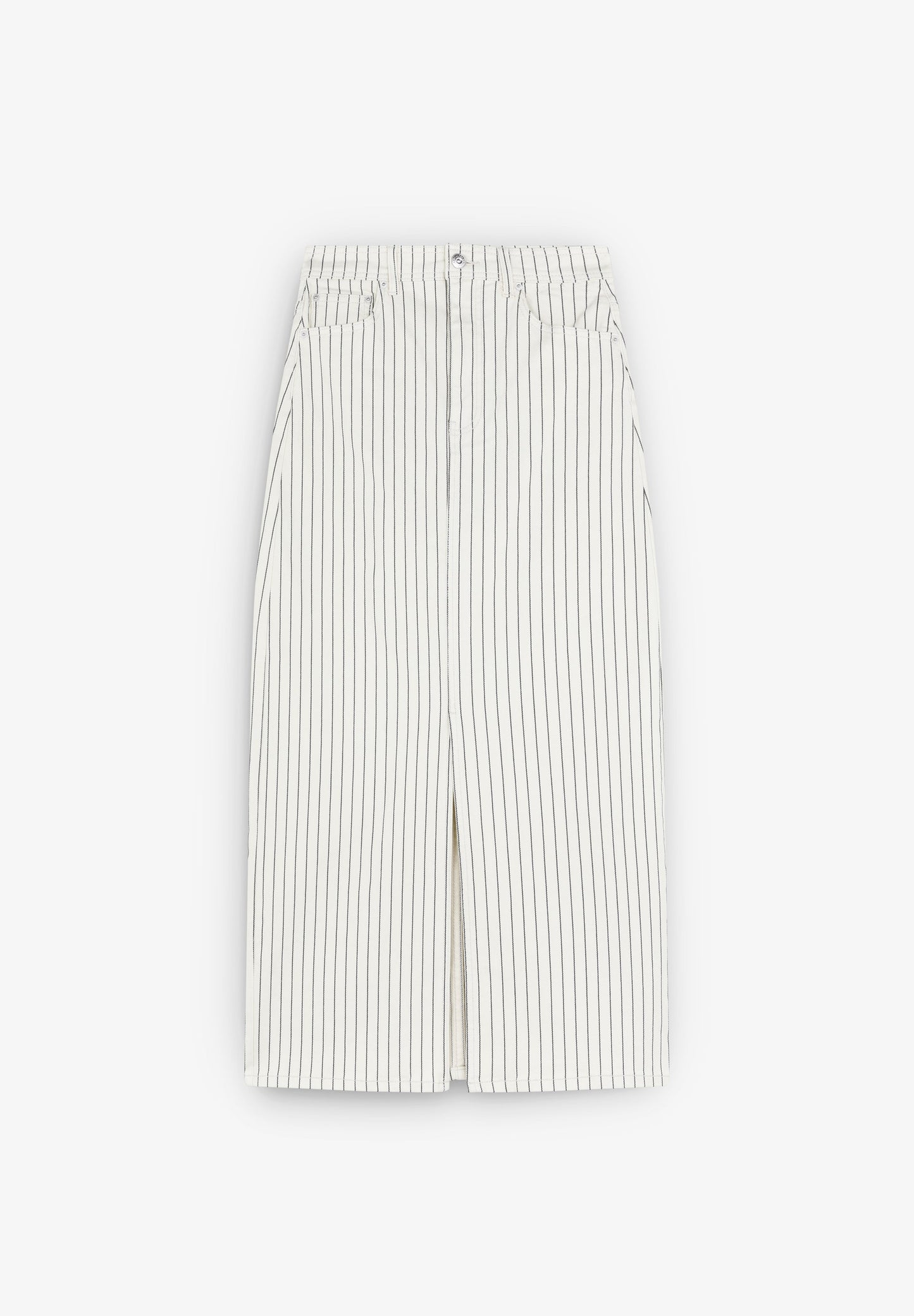 STRIPED DENIM SKIRT