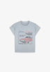 FADED T-SHIRT WITH CAR PRINT