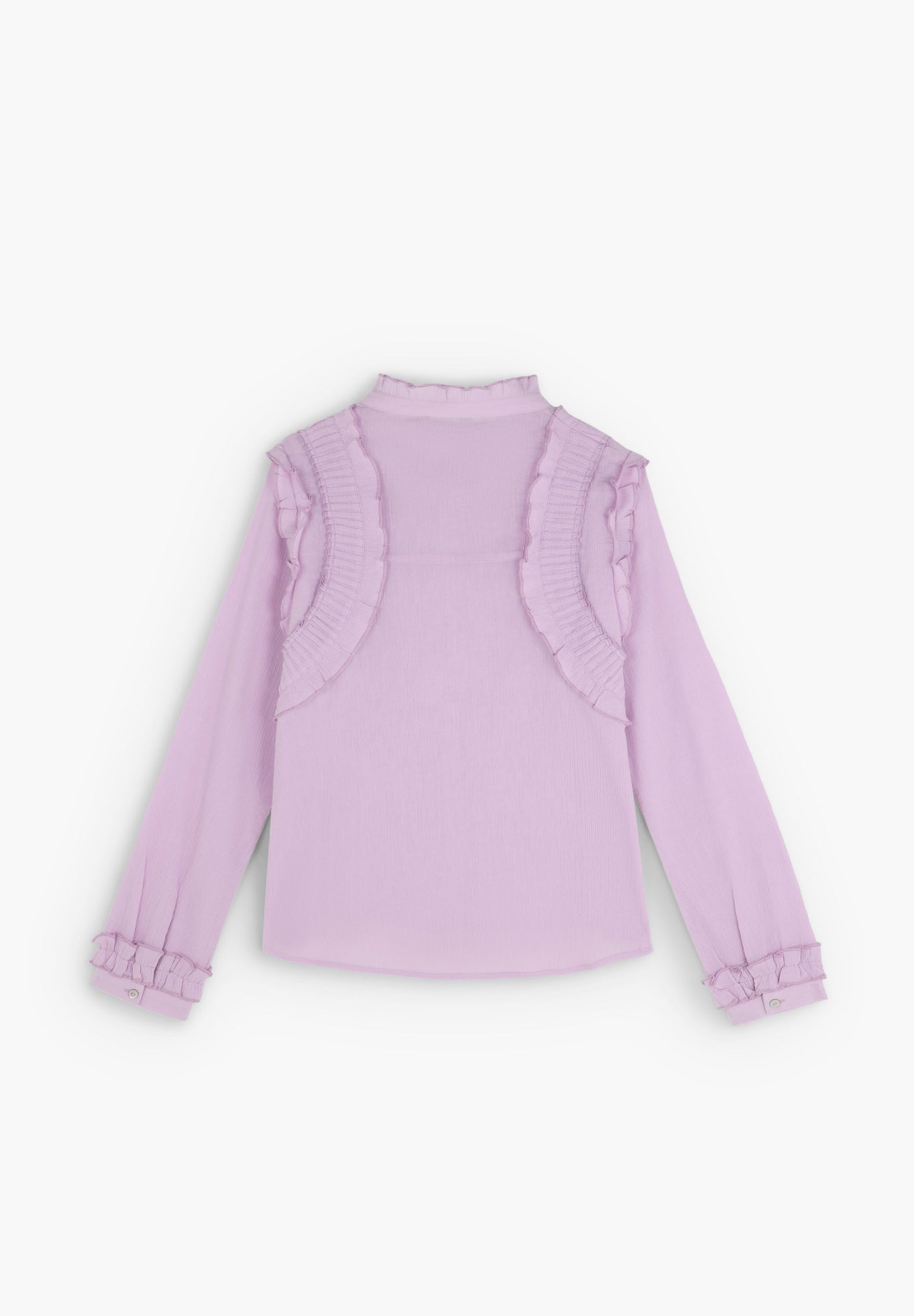 SHIRT WITH PLEATED GATHERED DETAILS