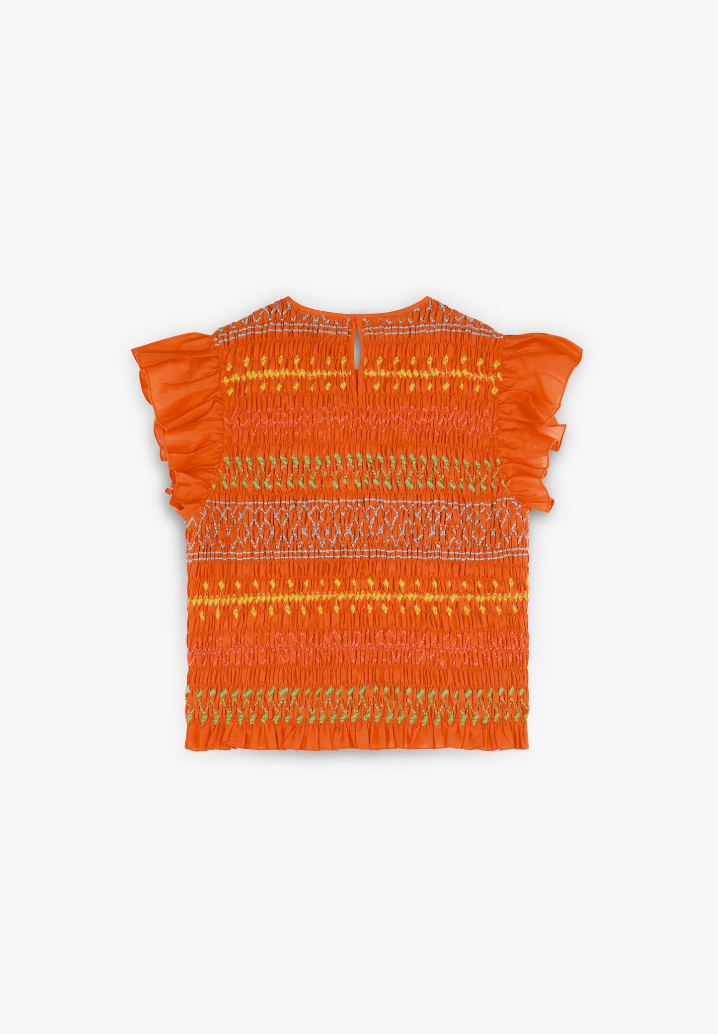 MULTICOLOURED SMOCKING TOP