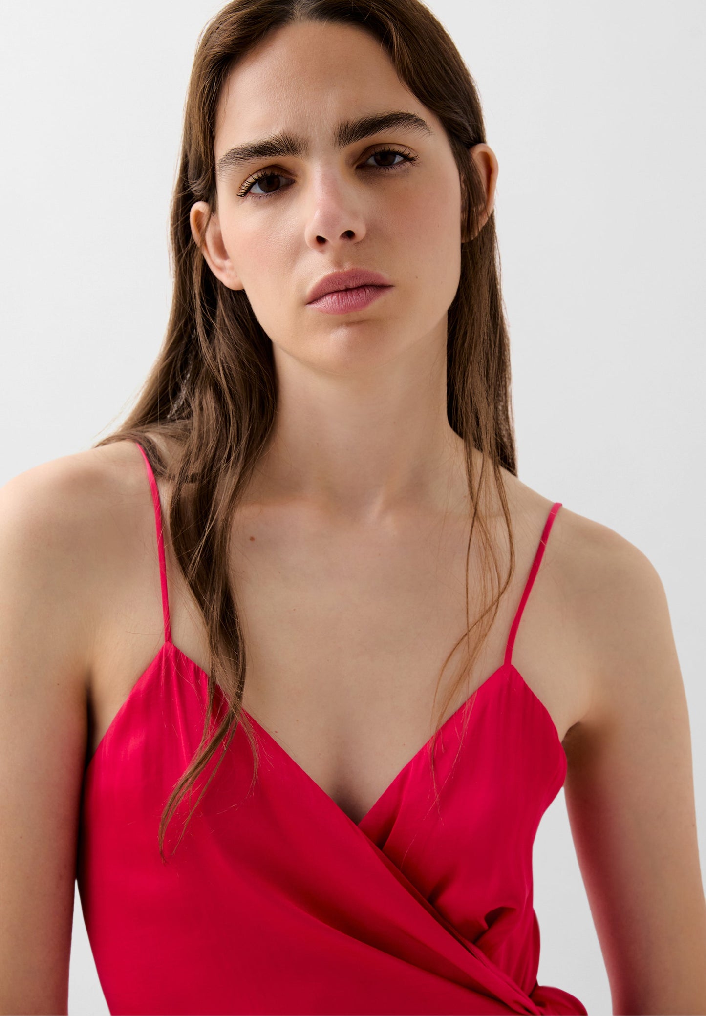 ASYMMETRIC NECKLINE DRESS