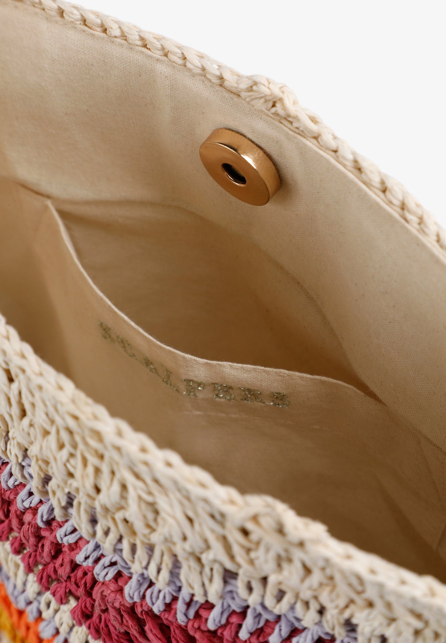 MULTICOLOURED RAFFIA BUCKET BAG