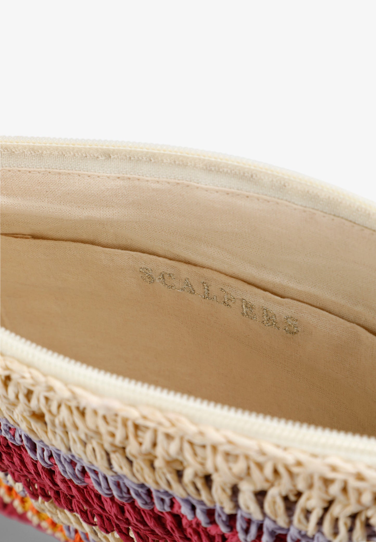 MULTICOLOURED RAFFIA BUCKET BAG